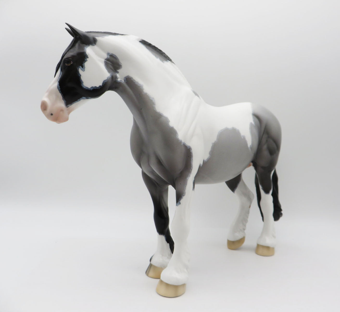 Blue Jay In A Blizzard- OOAK - Blue Roan Tobiano Heavy Draft By Ellen Robbins - Best Offers 1/30/23