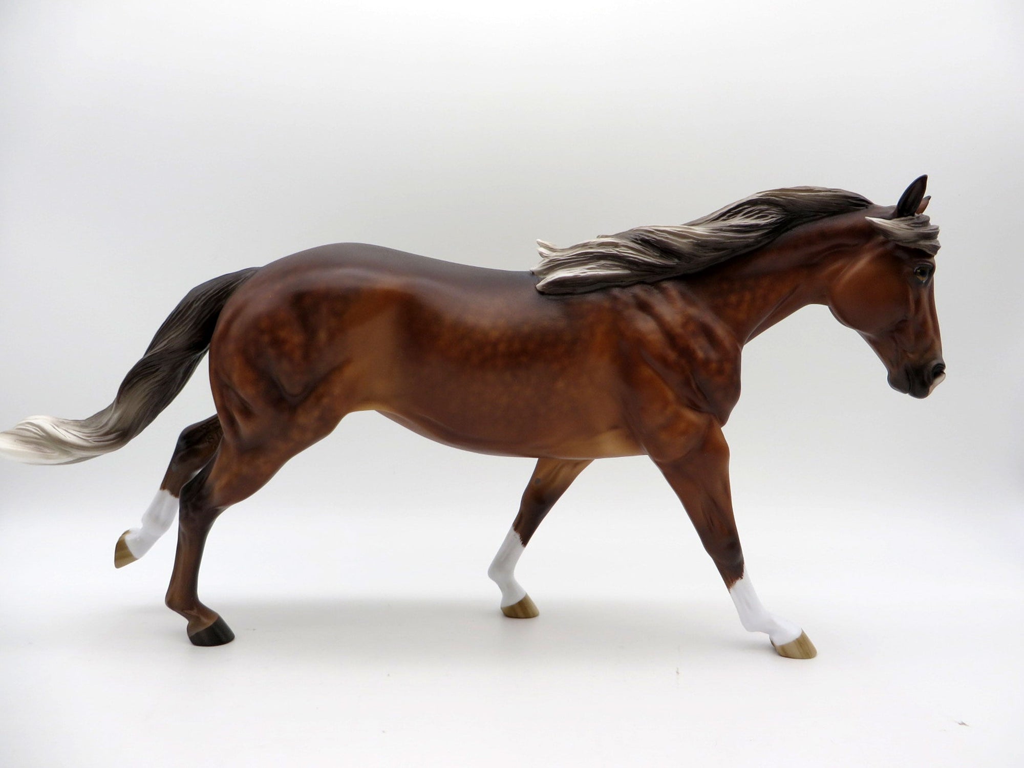 Bonanza-OOAK Dapple Silver Running Stock Horse Painted by Sheryl Leisure 1/3/22