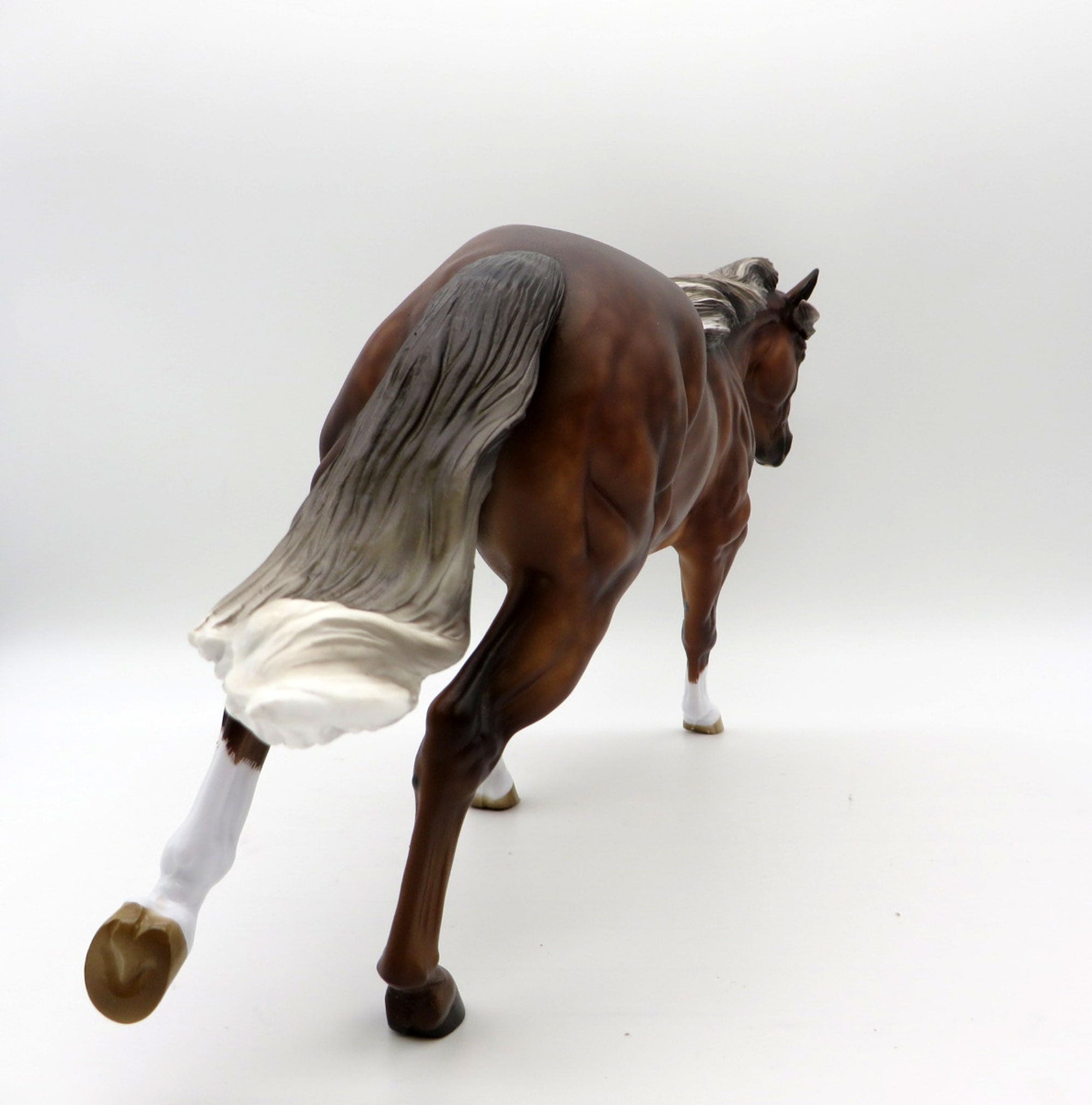 Bonanza-OOAK Dapple Silver Running Stock Horse Painted by Sheryl Leisure 1/3/22