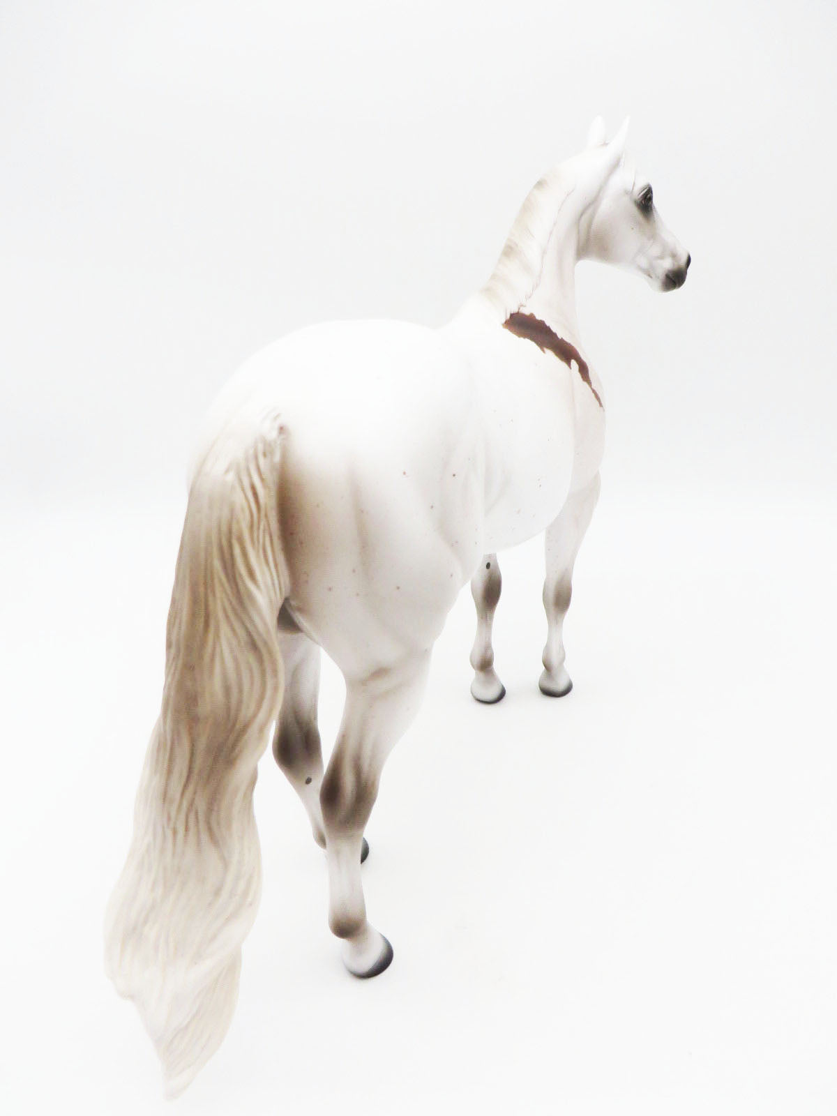 BOO-BLOOD - LE 3 - Fleabitten Grey with Bloody Shoulder ISH - Blacklight Reactive - Painted By Ashley Palmer - MM22