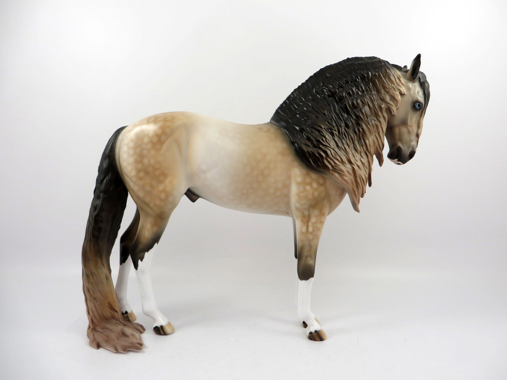 Brendan-OOAK Dapple Buckskin Andalusian By Dawn Quick 3/12/21