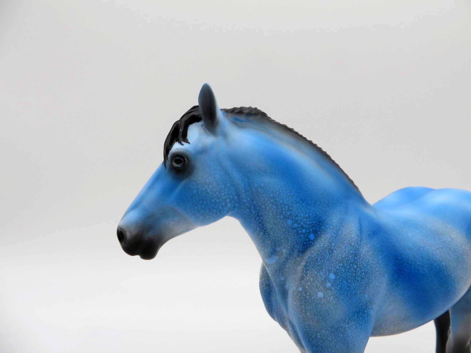 Bubbles-OOAK Deco Trotting Drafter Pebbles Painted by Ellen Robbins 7/16/21