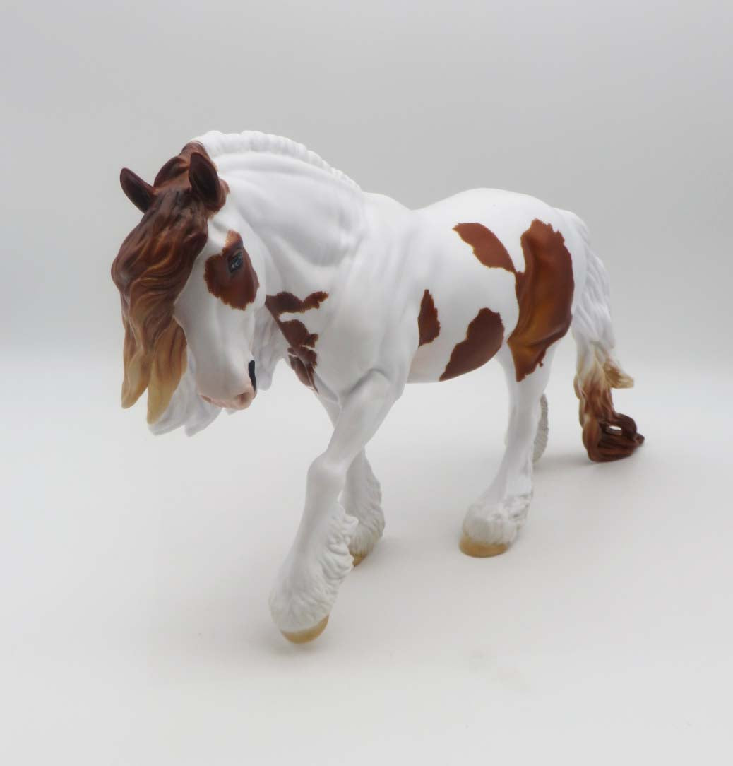 Buckley - OOAK - Chestnut Pinto Irish Cobb By Carrie Keller - Best Offers Paws & Claws 2023 - P&C 23