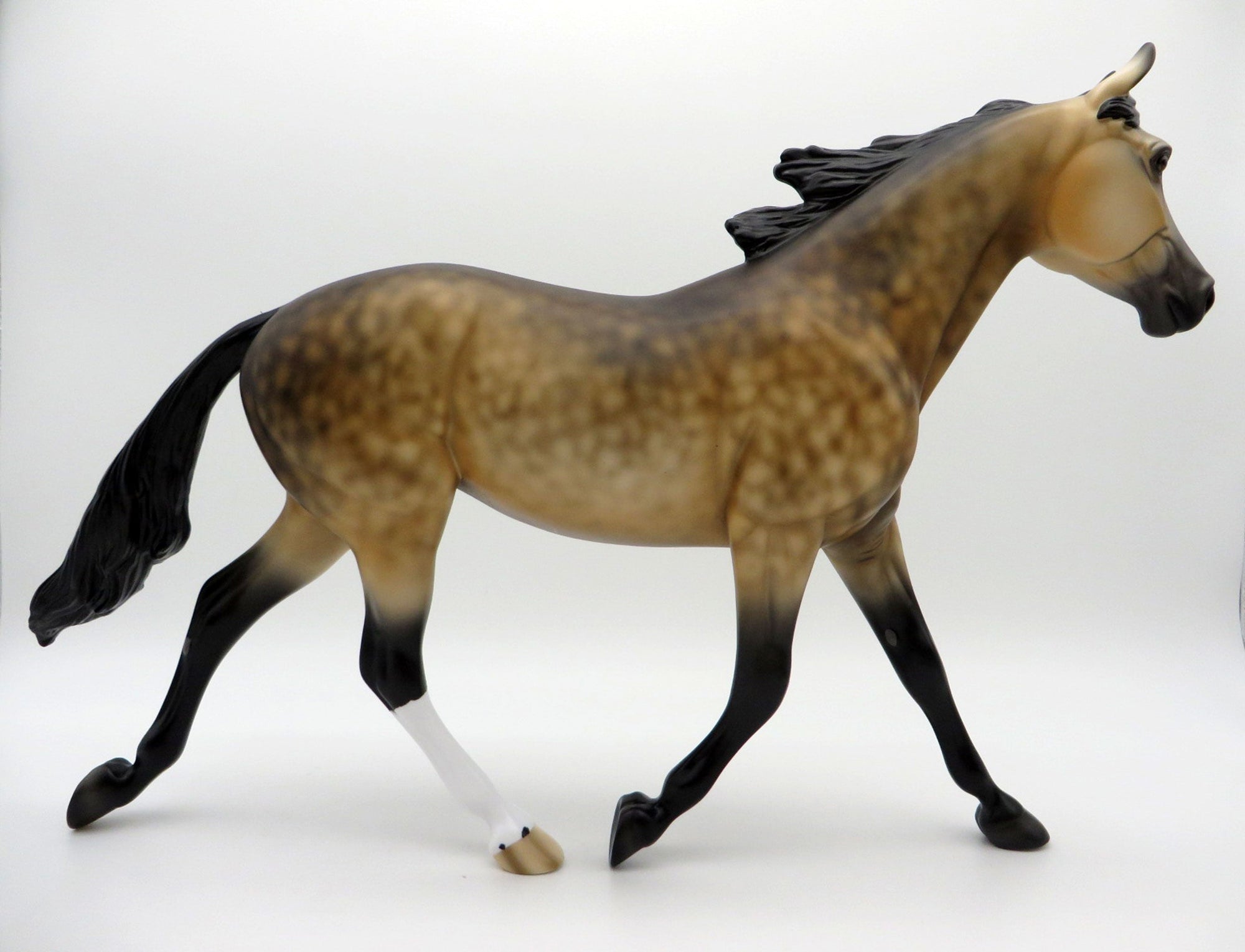 Butter Rum-LE-6 Dapple Buckskin Palouse painted by Ellen Robbins 7/30/21