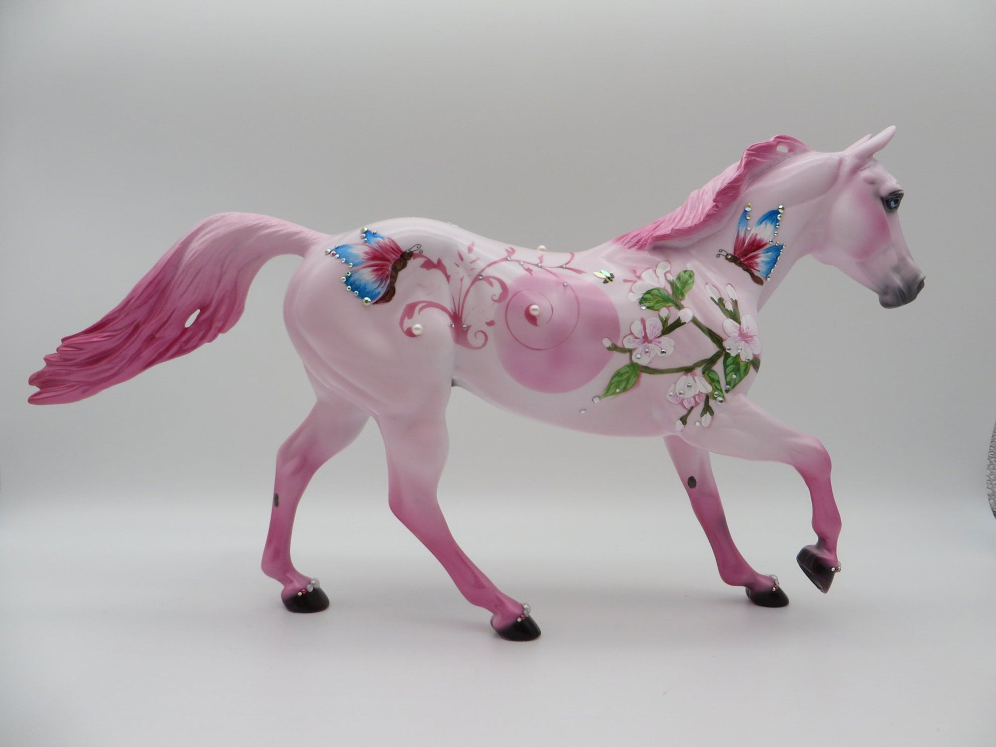 Copy of Butterflies and Blossoms-OOAK Foundation Quarter Horse Deco SHCF 2021