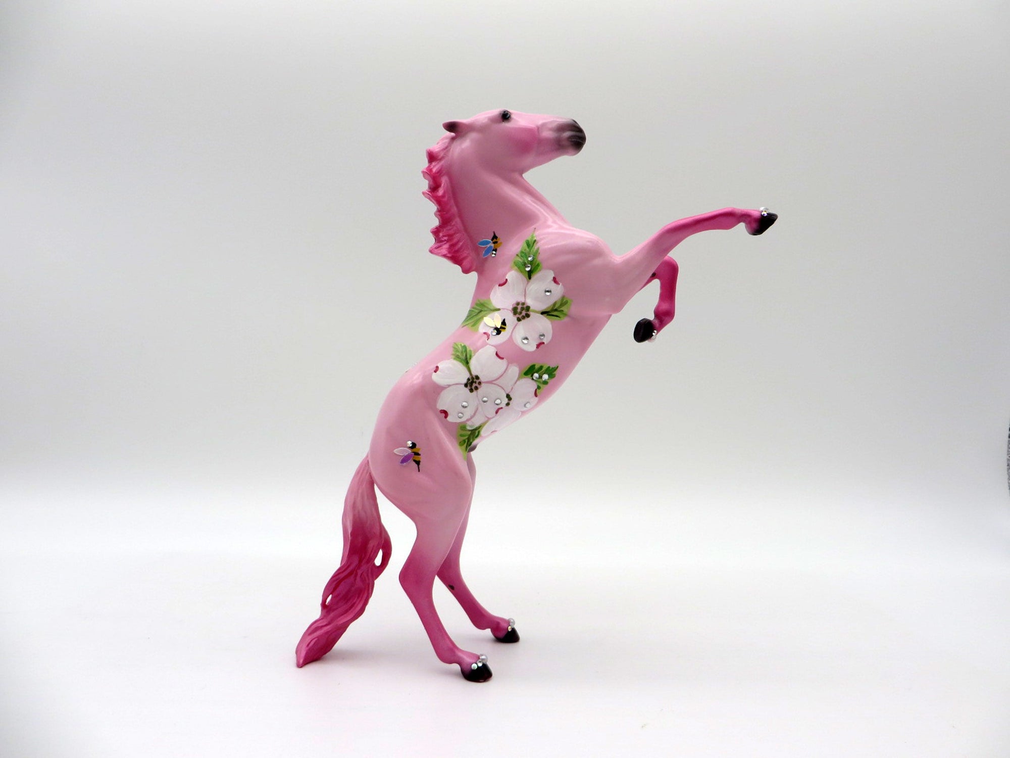 Bees and Blossoms Rearing-OOAK Decorative Deco Pebbles SHCF 2021