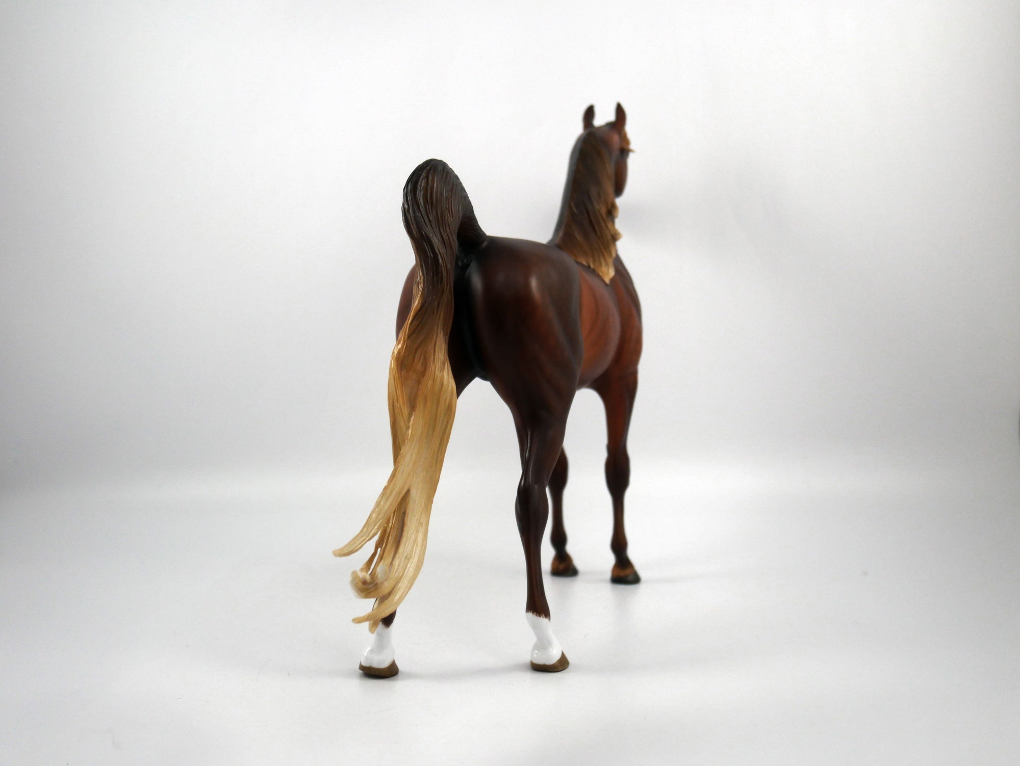 Carvelli-OOAK Dapple Chestnut Arabian Painted By Sheryl Leisure 1/29/21