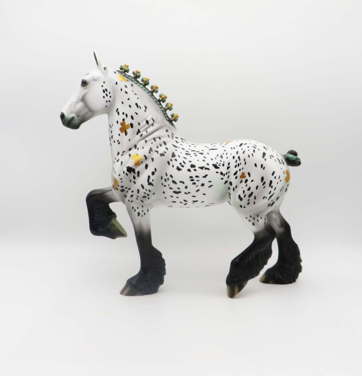 Catch Me If You Can - OOAK - St. Patrick's Day Decorator Trotting Drafter By Jas Fanning - 3/17/23