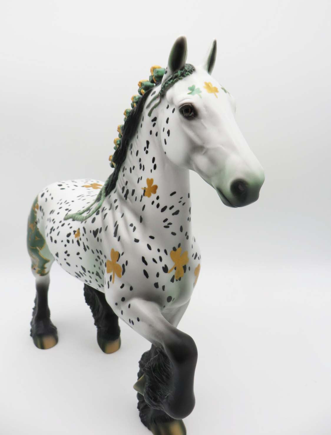 Catch Me If You Can - OOAK - St. Patrick's Day Decorator Trotting Drafter By Jas Fanning - 3/17/23