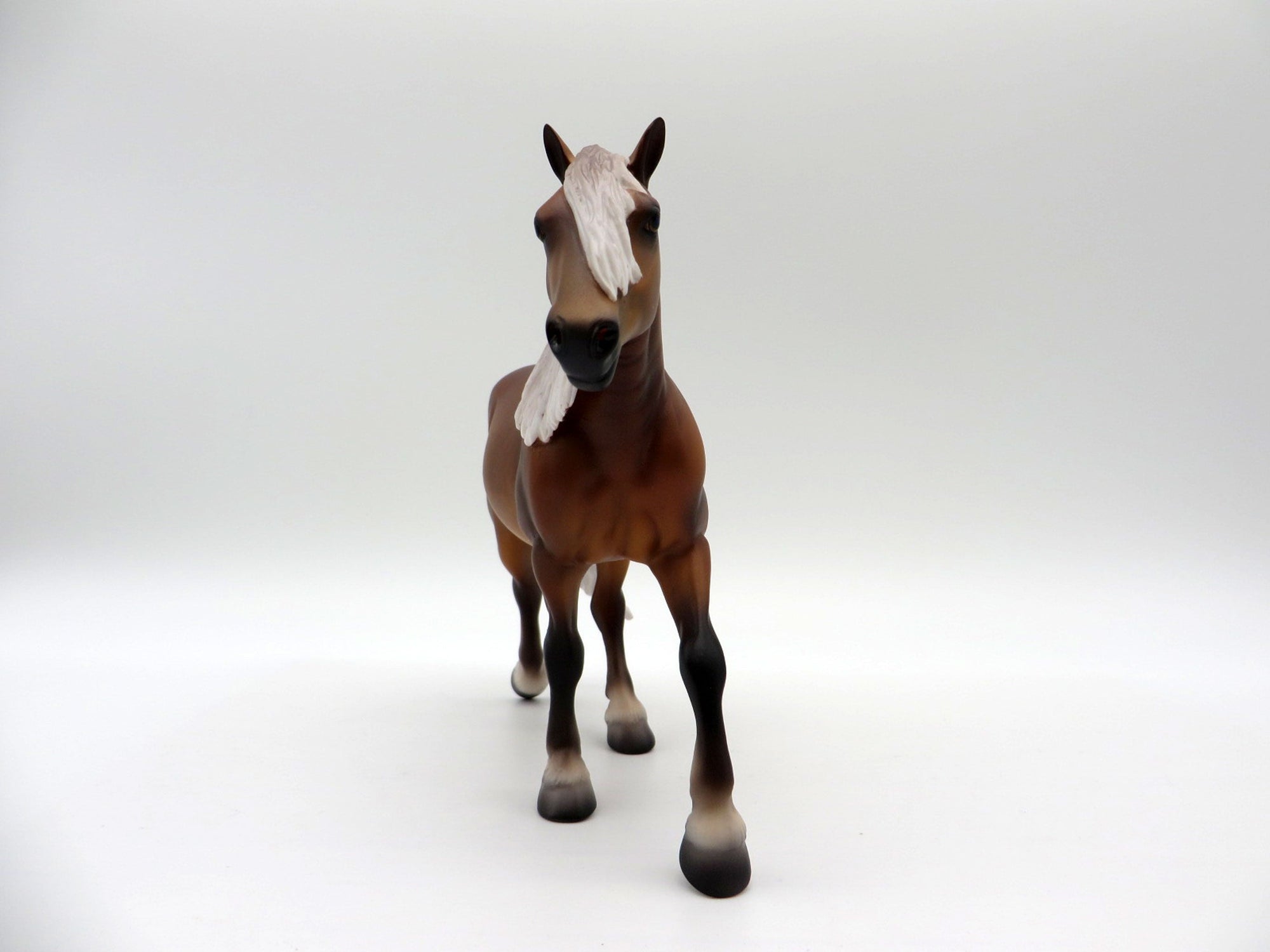 Chembesi-OOAK Dapple Chestnut Pebbles Trotting Draft Painted By Caroline Boydston