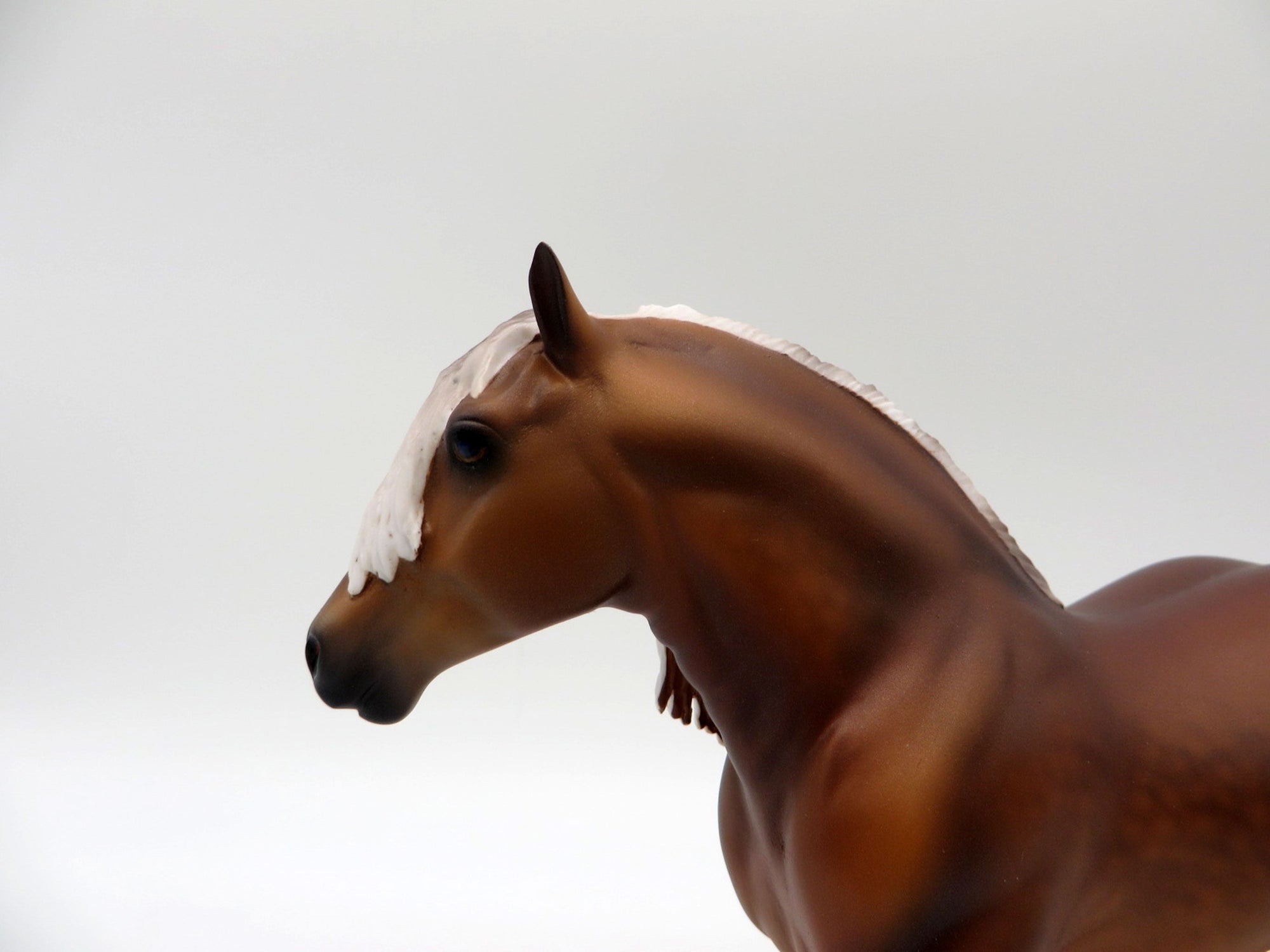 Chembesi-OOAK Dapple Chestnut Pebbles Trotting Draft Painted By Caroline Boydston