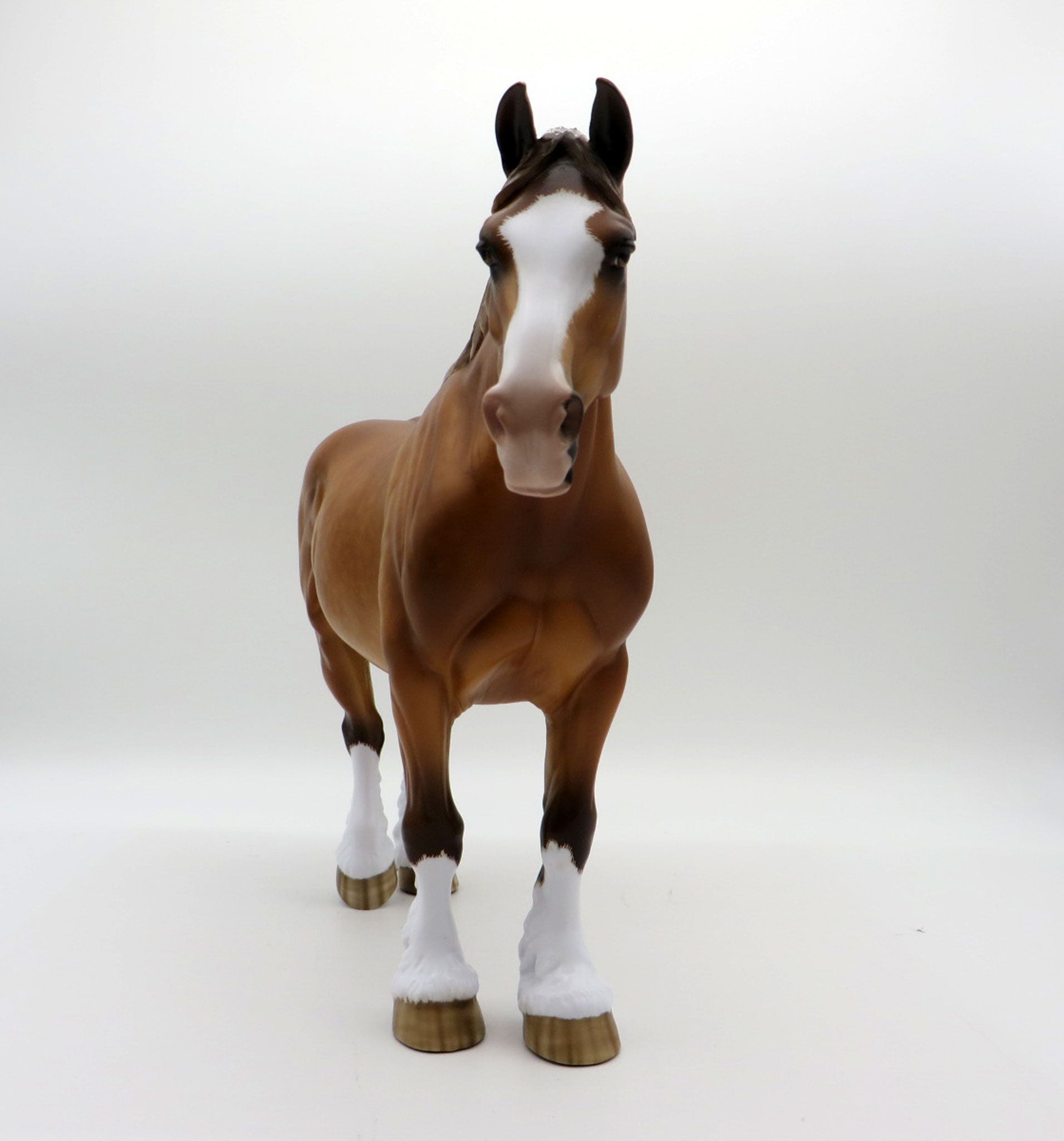 Cinnamon Girl-OOAK Dapple Bay Heavy Drafter painted By Sheryl Leisure 10/18/21