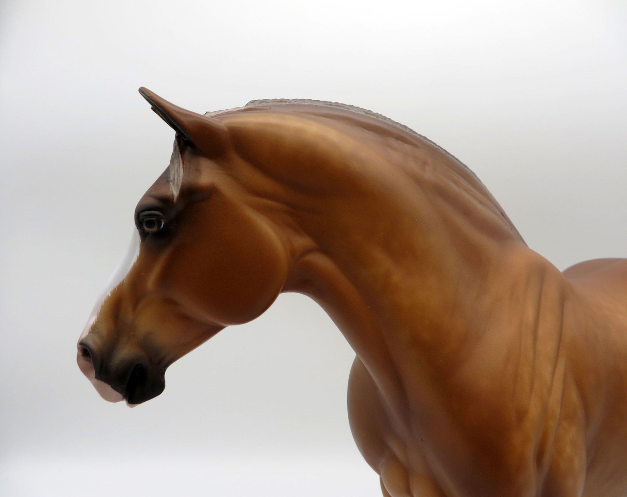 Cinnamon Girl-OOAK Dapple Bay Heavy Drafter painted By Sheryl Leisure 10/18/21