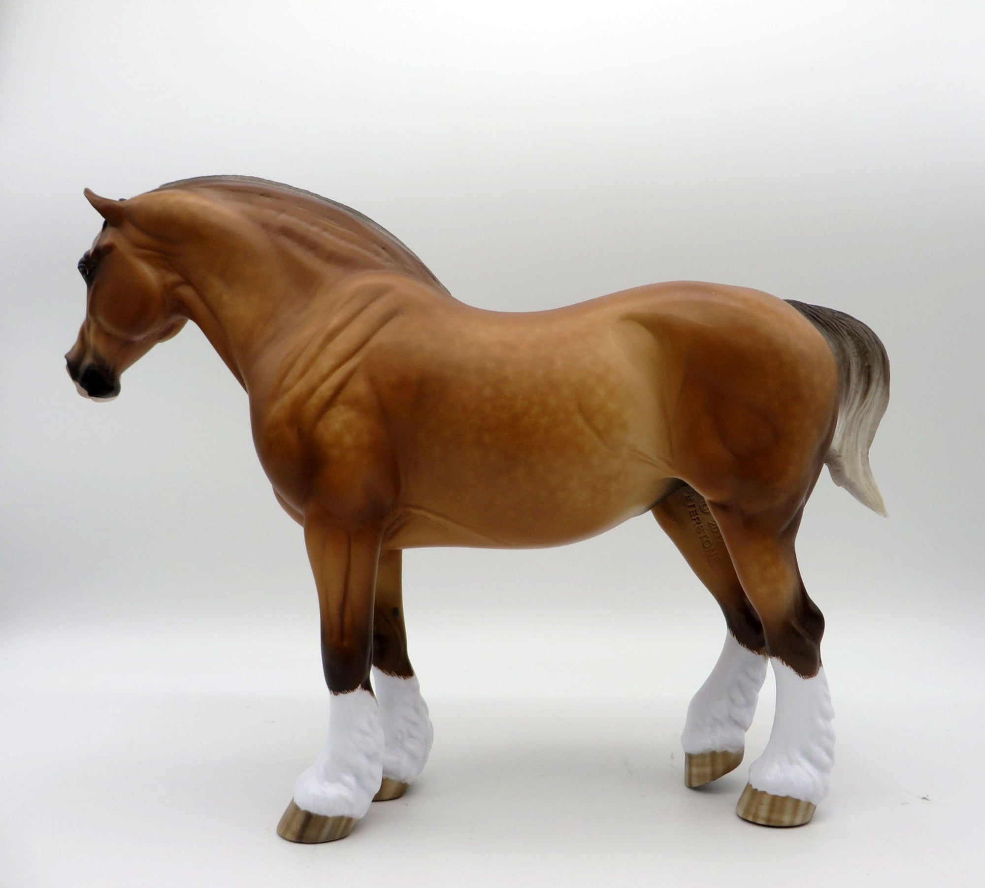 Cinnamon Girl-OOAK Dapple Bay Heavy Drafter painted By Sheryl Leisure 10/18/21