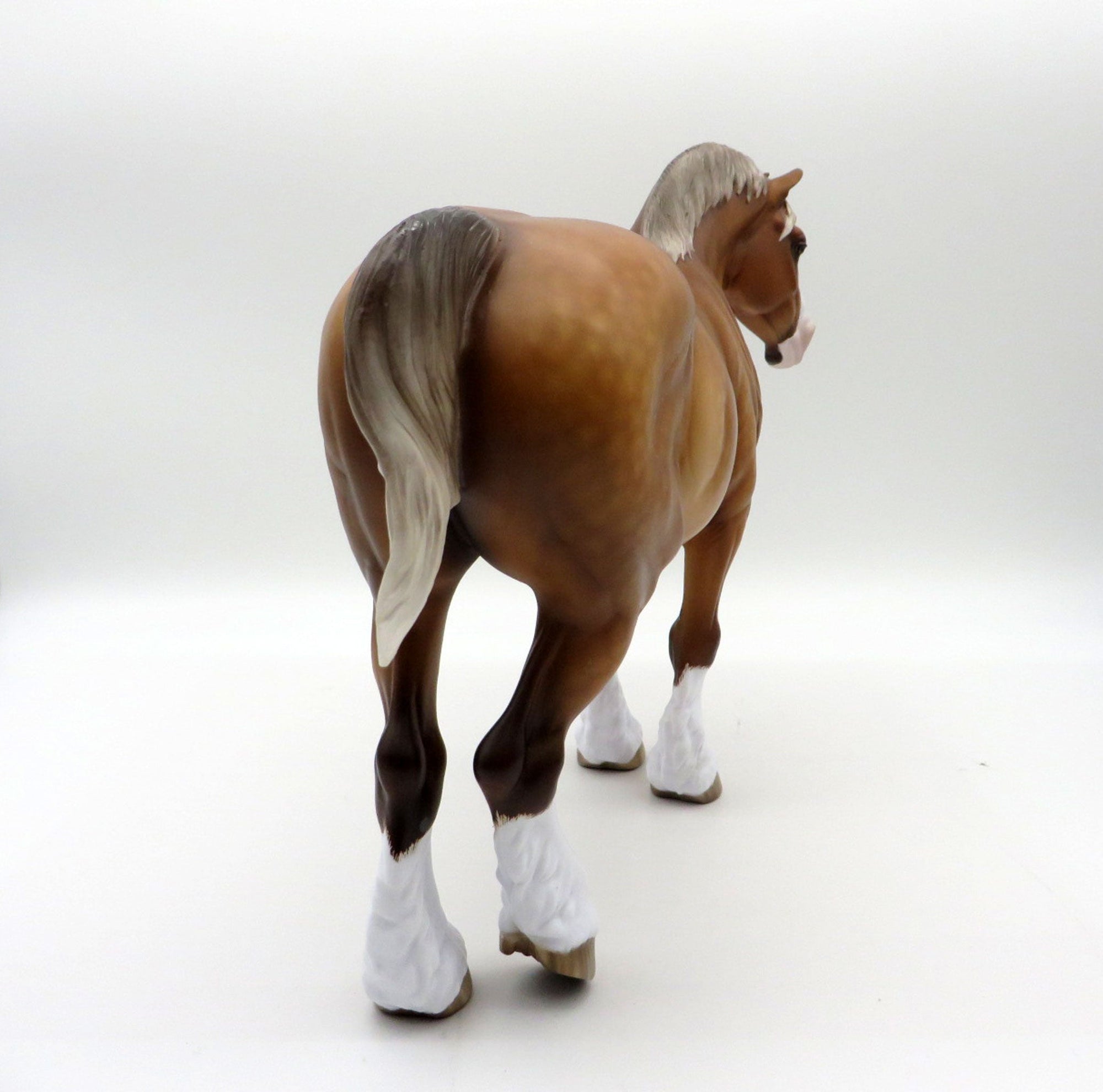 Cinnamon Girl-OOAK Dapple Bay Heavy Drafter painted By Sheryl Leisure 10/18/21