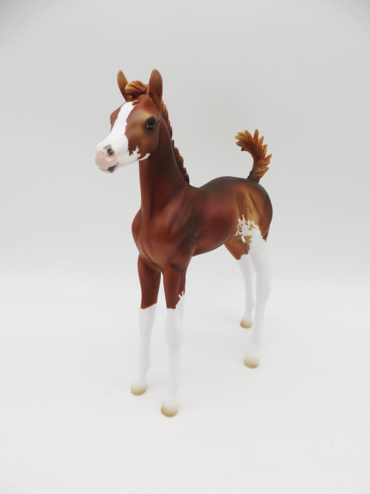 Cinnamon Twist - LE 15 - Customized Chestnut Arab Foal by Ashley Palmer - Christmas Tails 2022 - CT22