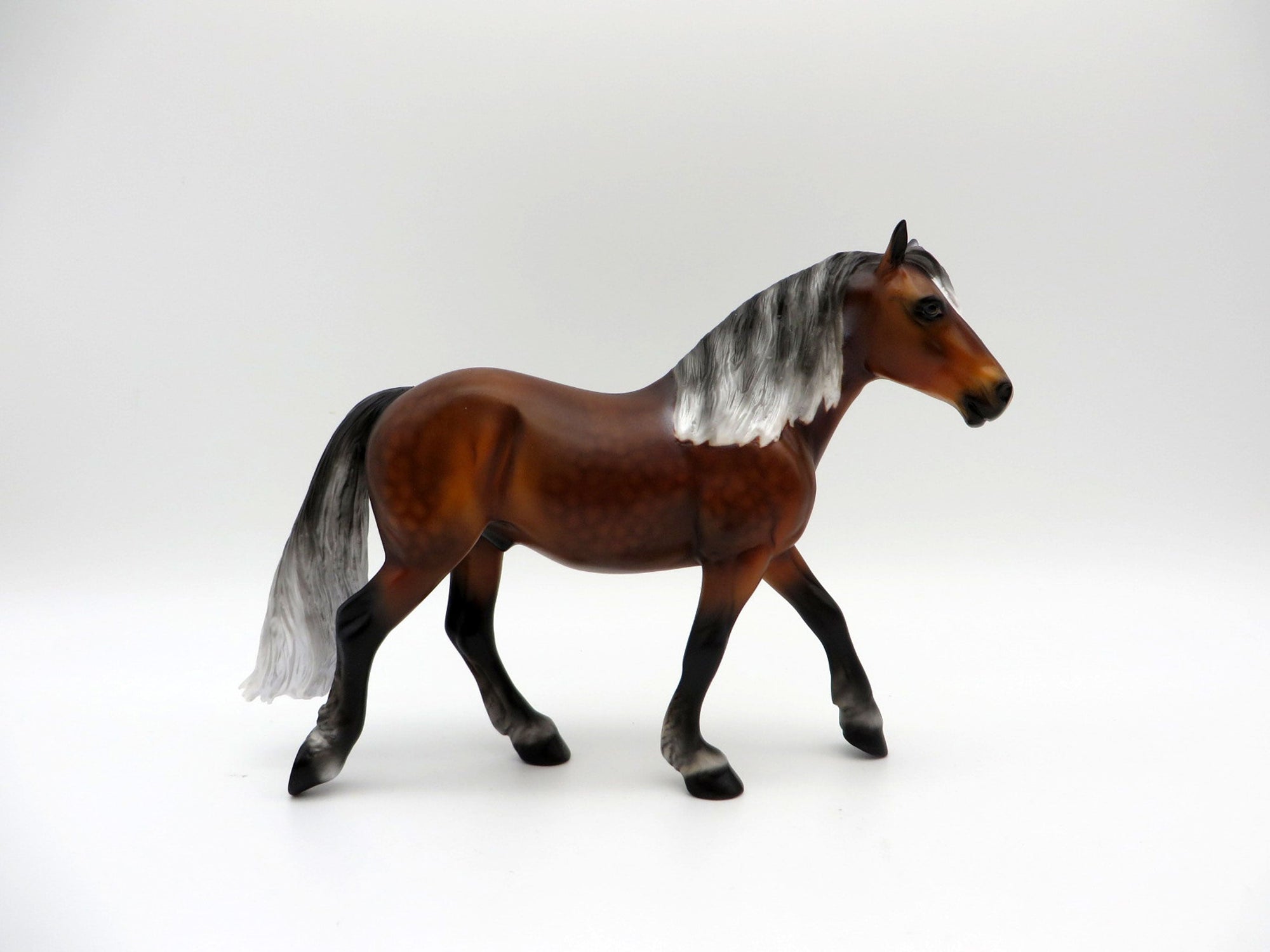 Coen-OOAK Dapple Liver Chestnut Pebbles Drafter Painted By Audrey Dixon EQ 21