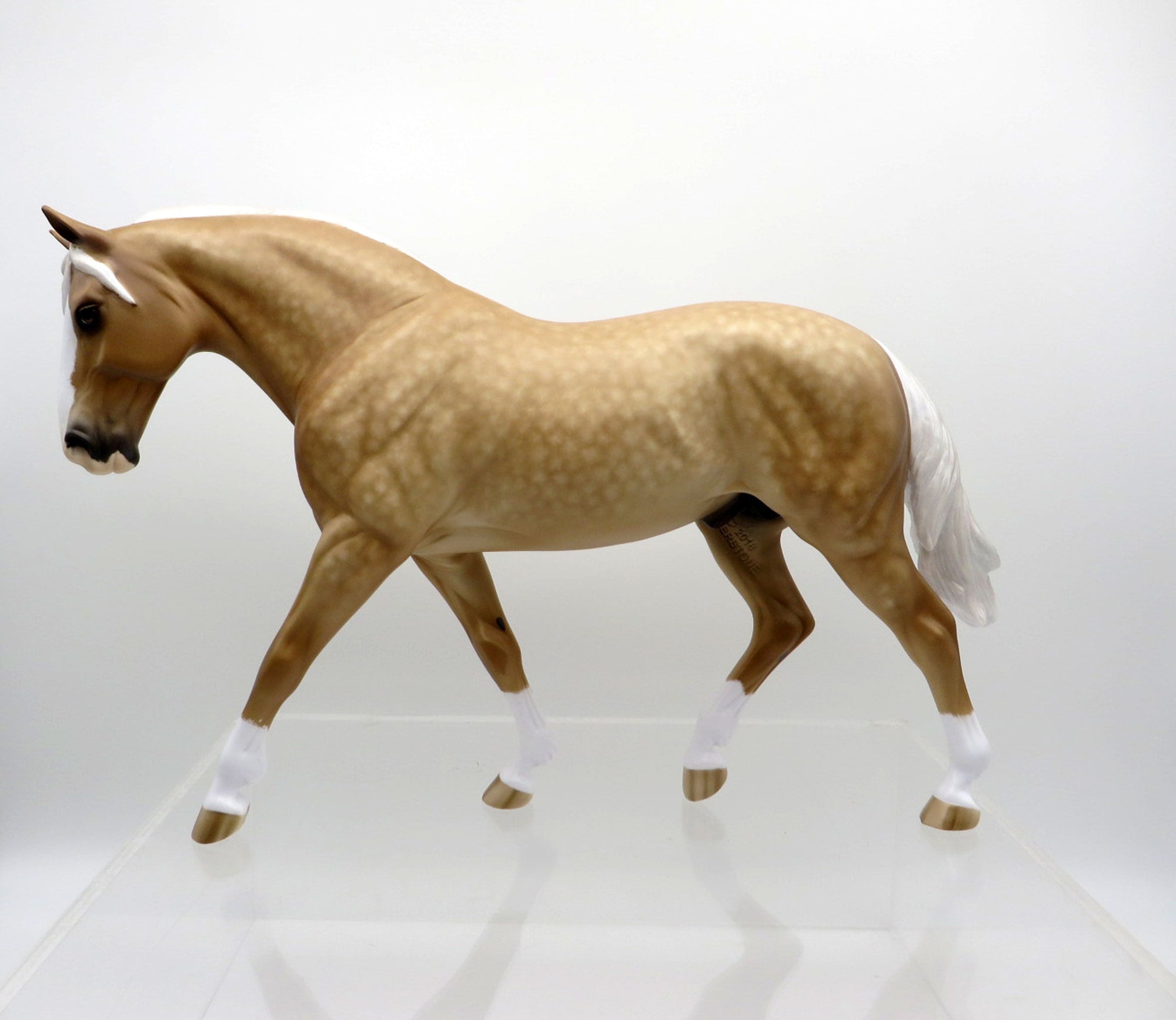 Cole-OOAK Dapple Palomino Irish Draft Painted by Sheryl Leisure 3/15/21
