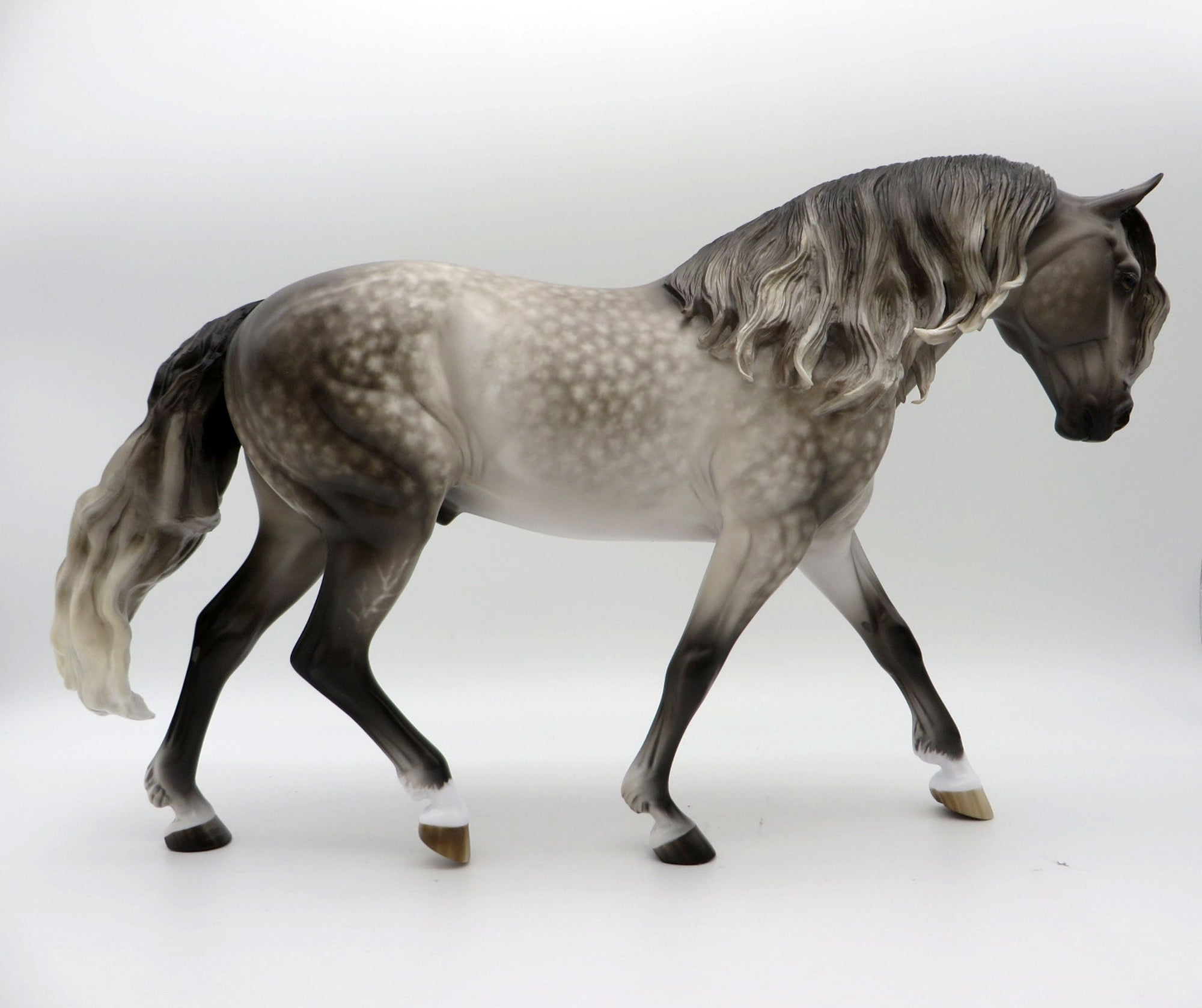 Commodore-OOAK Dapple Grey Irish Drafter Painted by Sheryl Leisure 11/29/21