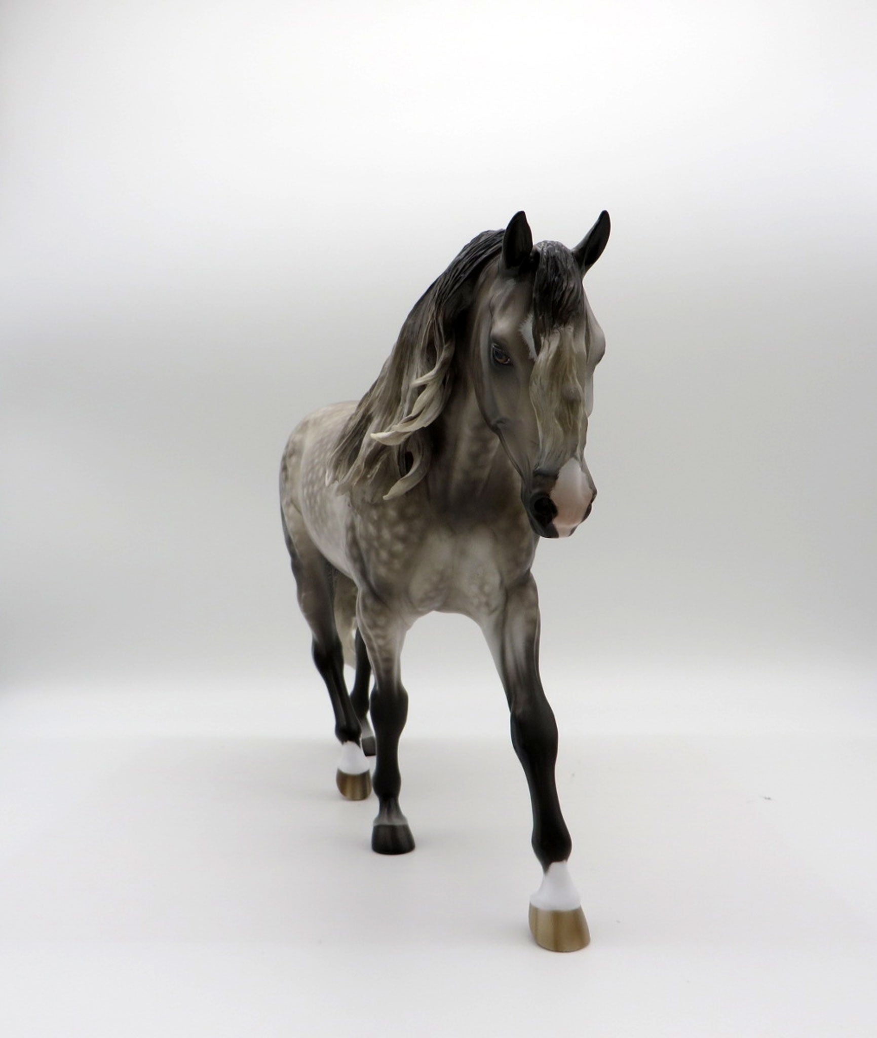 Commodore-OOAK Dapple Grey Irish Drafter Painted by Sheryl Leisure 11/29/21