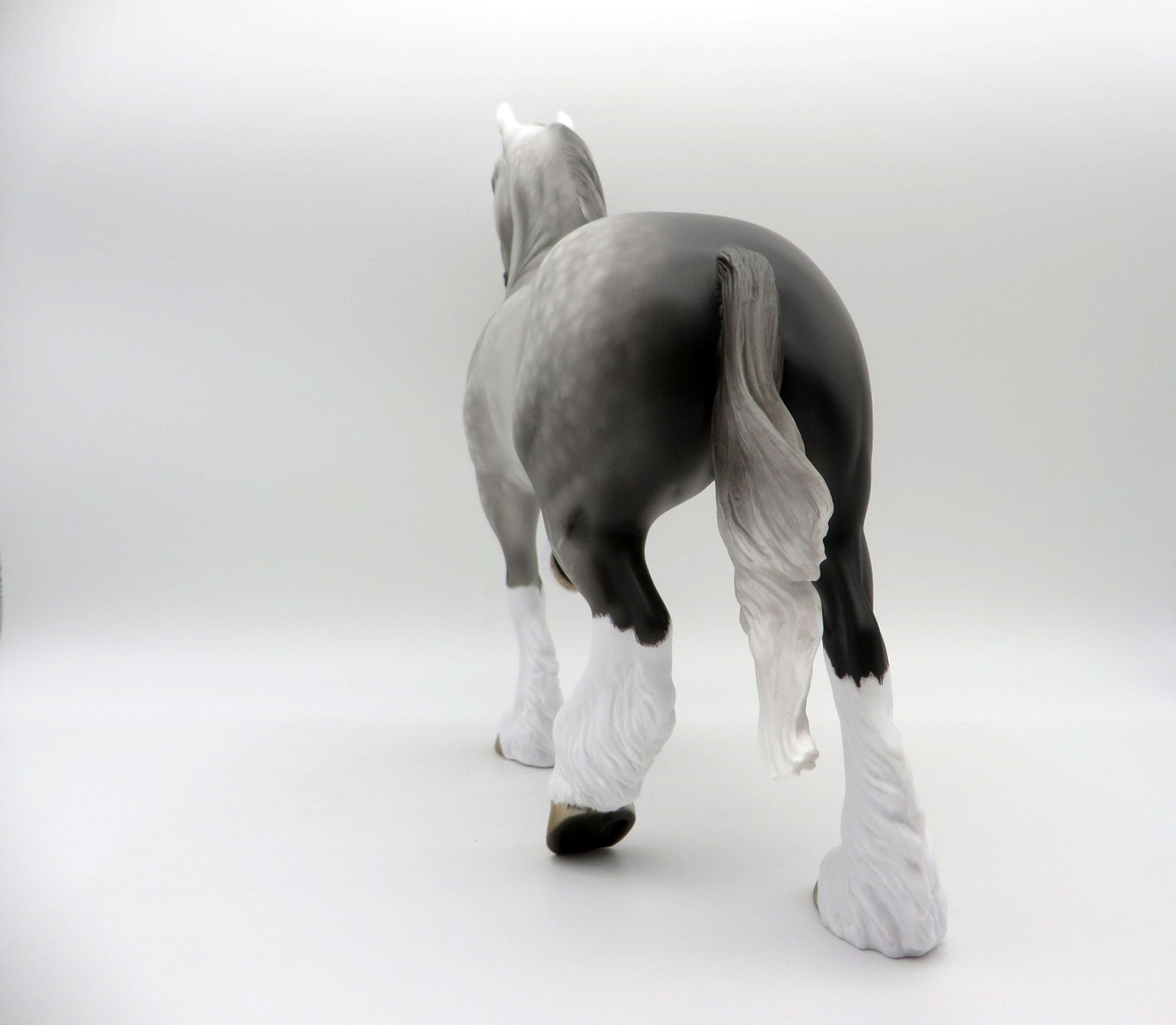 Concrete Mixer-OOAK Dapple Grey Trotting Drafter Painted By Sheryl Leisure 6/14/21