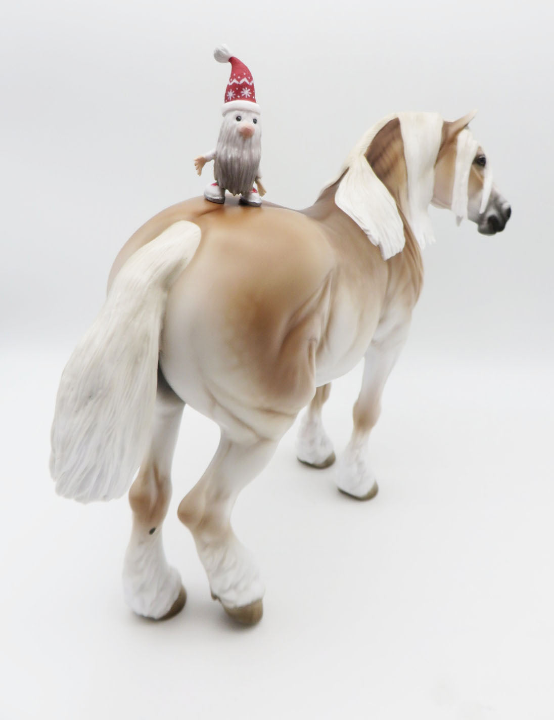 Cookie and the Toymaker - Best Offer - OOAK - Custom Chestnut Pangare Heavy Draft/Bunny With Handcarved Gnome By Jess Hamill - Christmas Tails 2022 - CT22