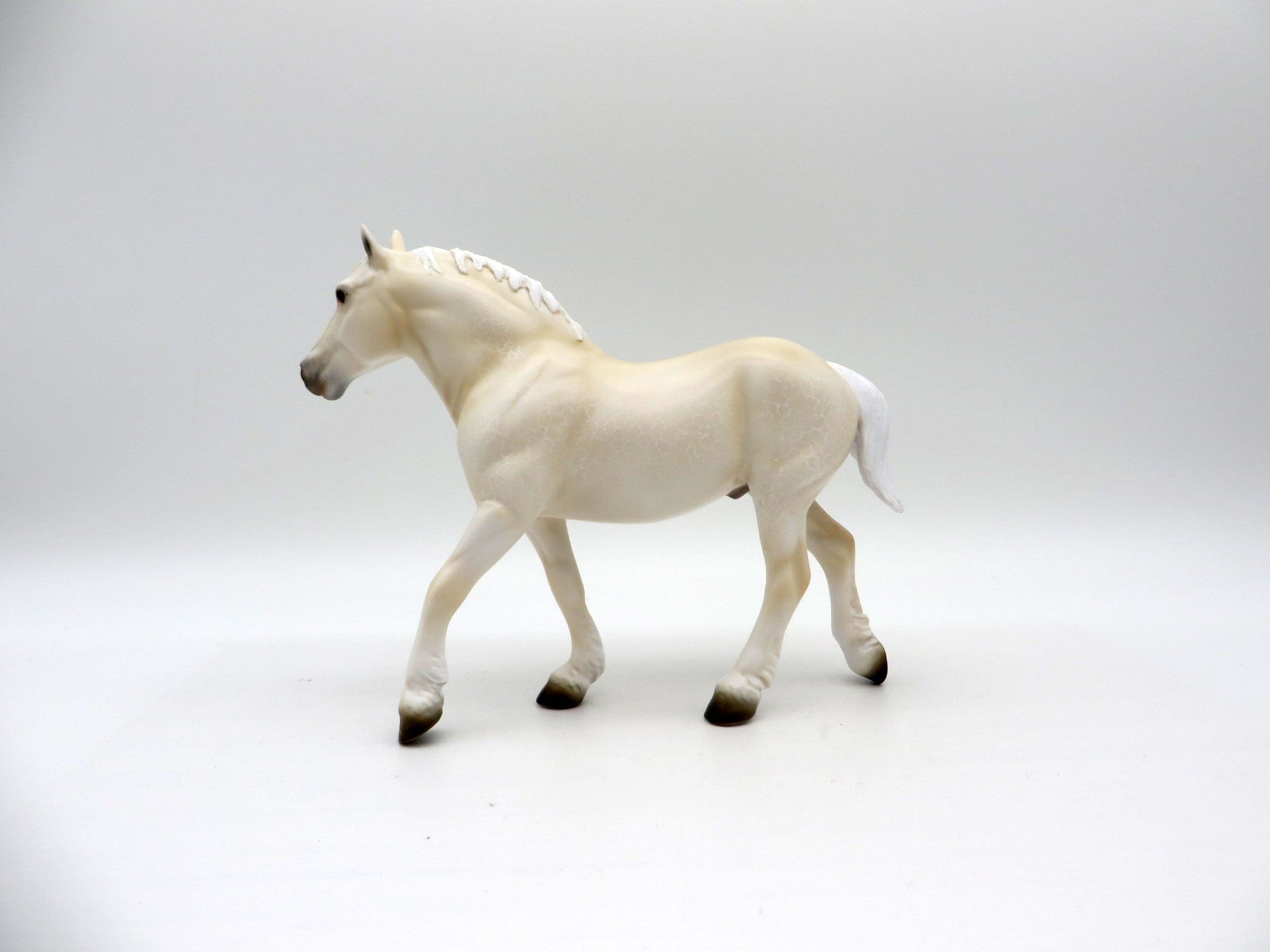 Cream Puff-OOAK Dapple Cream Pebbles Drafter Painted By Ellen Robbins EQ 21