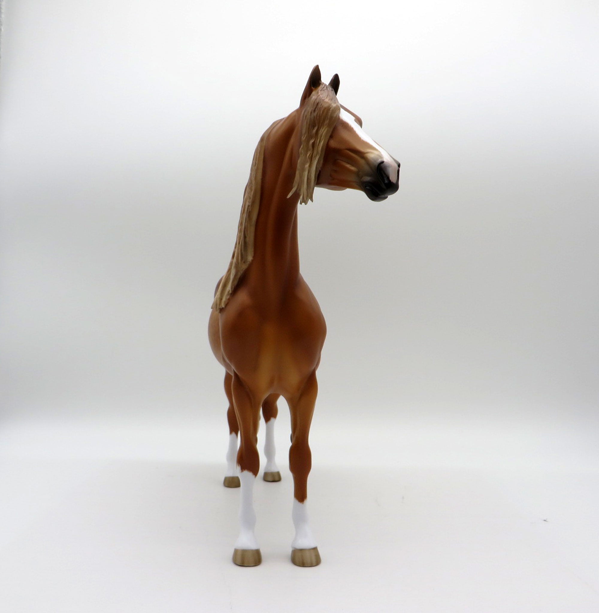 Crimson and Clover- OOAK Dapple Chestnut Morgan Painted by Sheryl Leisure MM21