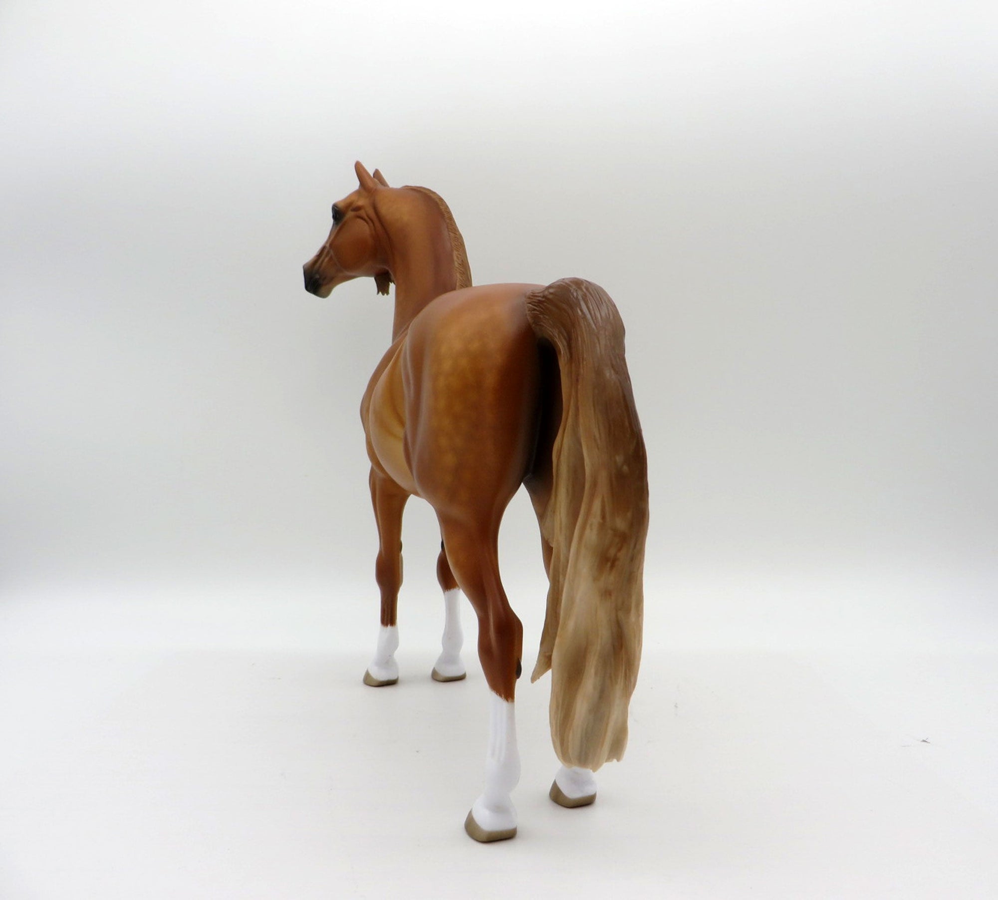 Crimson and Clover- OOAK Dapple Chestnut Morgan Painted by Sheryl Leisure MM21