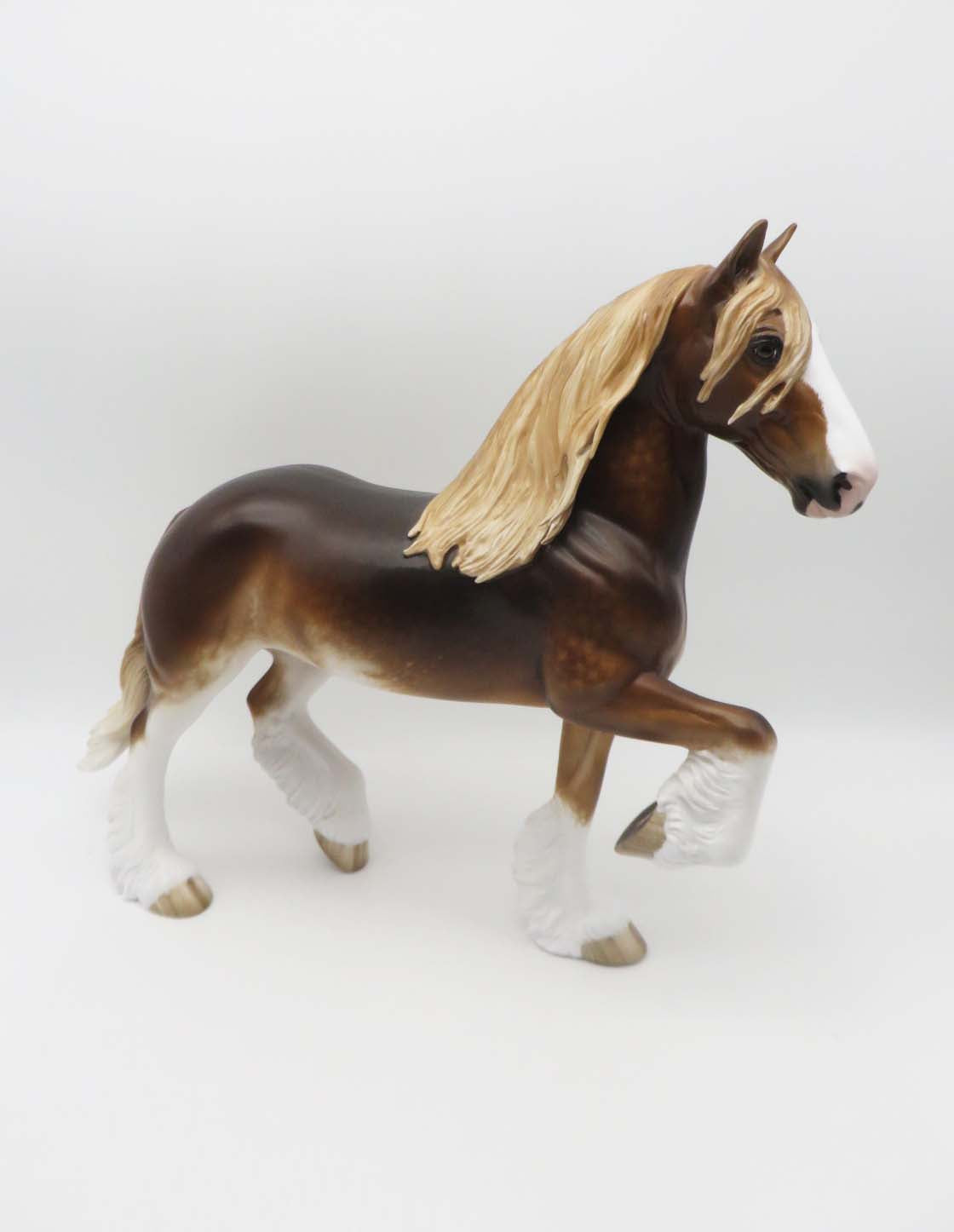 Cumberland OOAK Sorrel Clydesdale Trotting Draft By Sheryl Leisure SHCF23