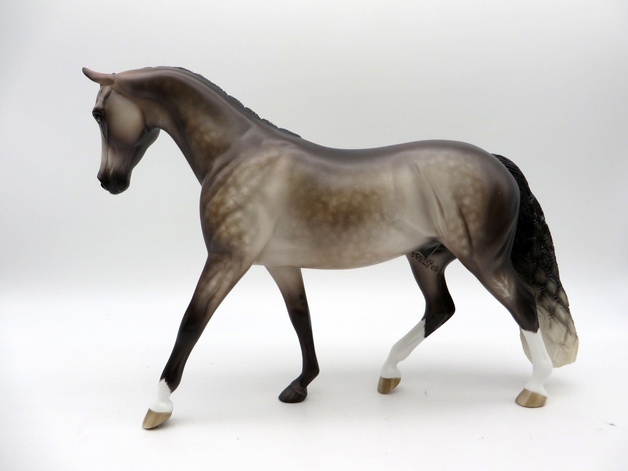 Delphonic-OOAK Dapple Bay going grey Pony Painted by Sheryl Leisure 1/3/22