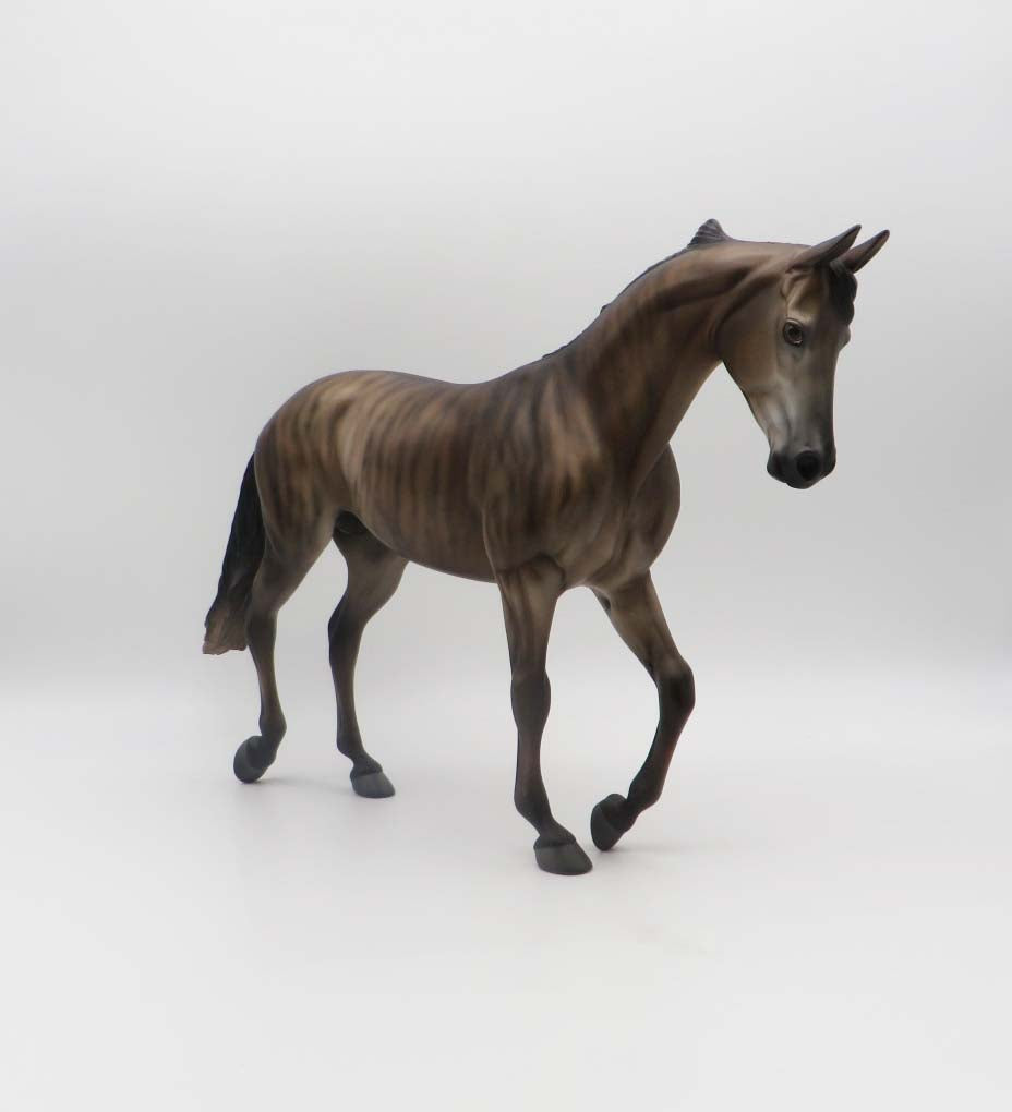 Derby Dog - OOAK - Skewed Thoroughbred Inspired by Brindle Greyhound By Jess Hamill P&C 23