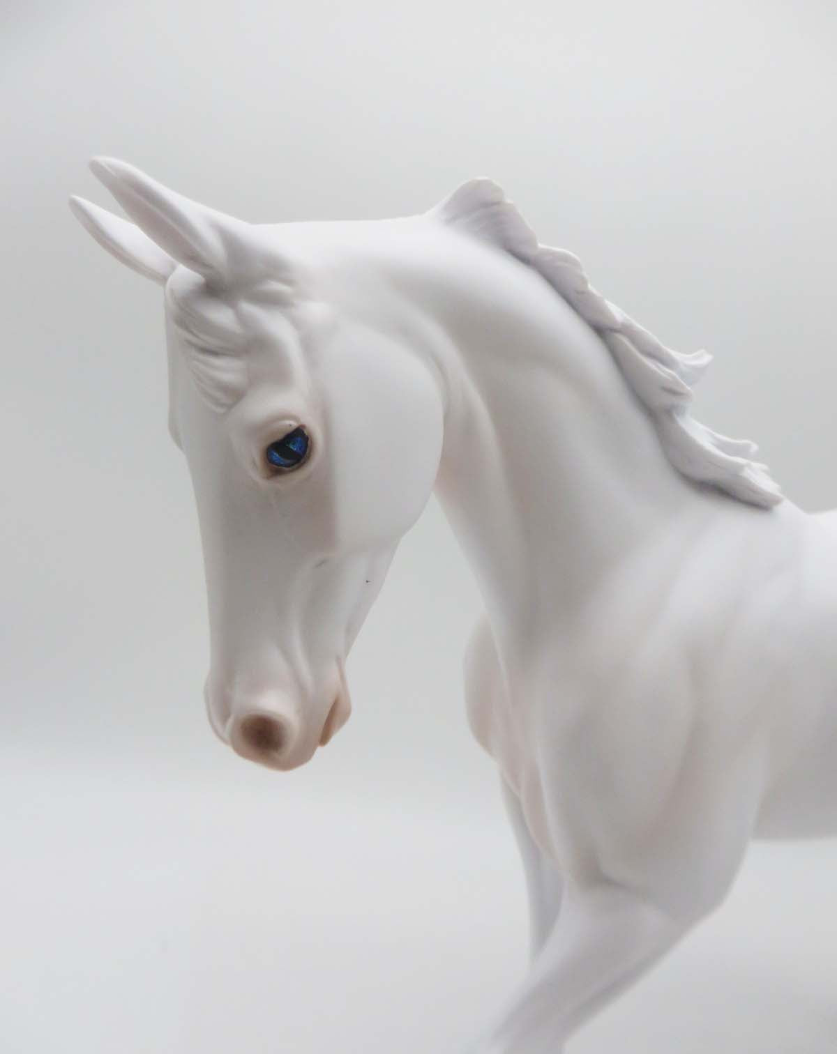 Diamond Eye - OOAK - Dominant Pearl White Thorougbred Inspired By Khao Manee Cat by Ellen Robbins - P&C 23