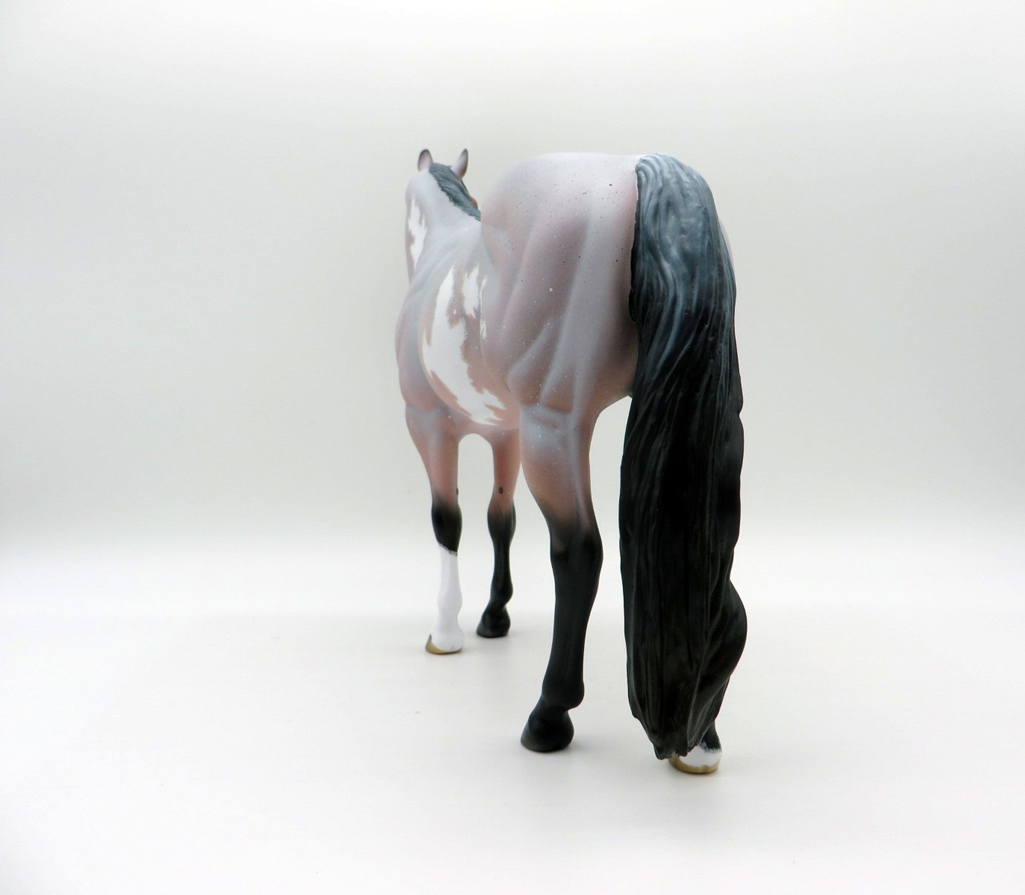 Diamonds and Rust-OOAK Bay Roan Pinto ISH Painted by Ellen EQ 21