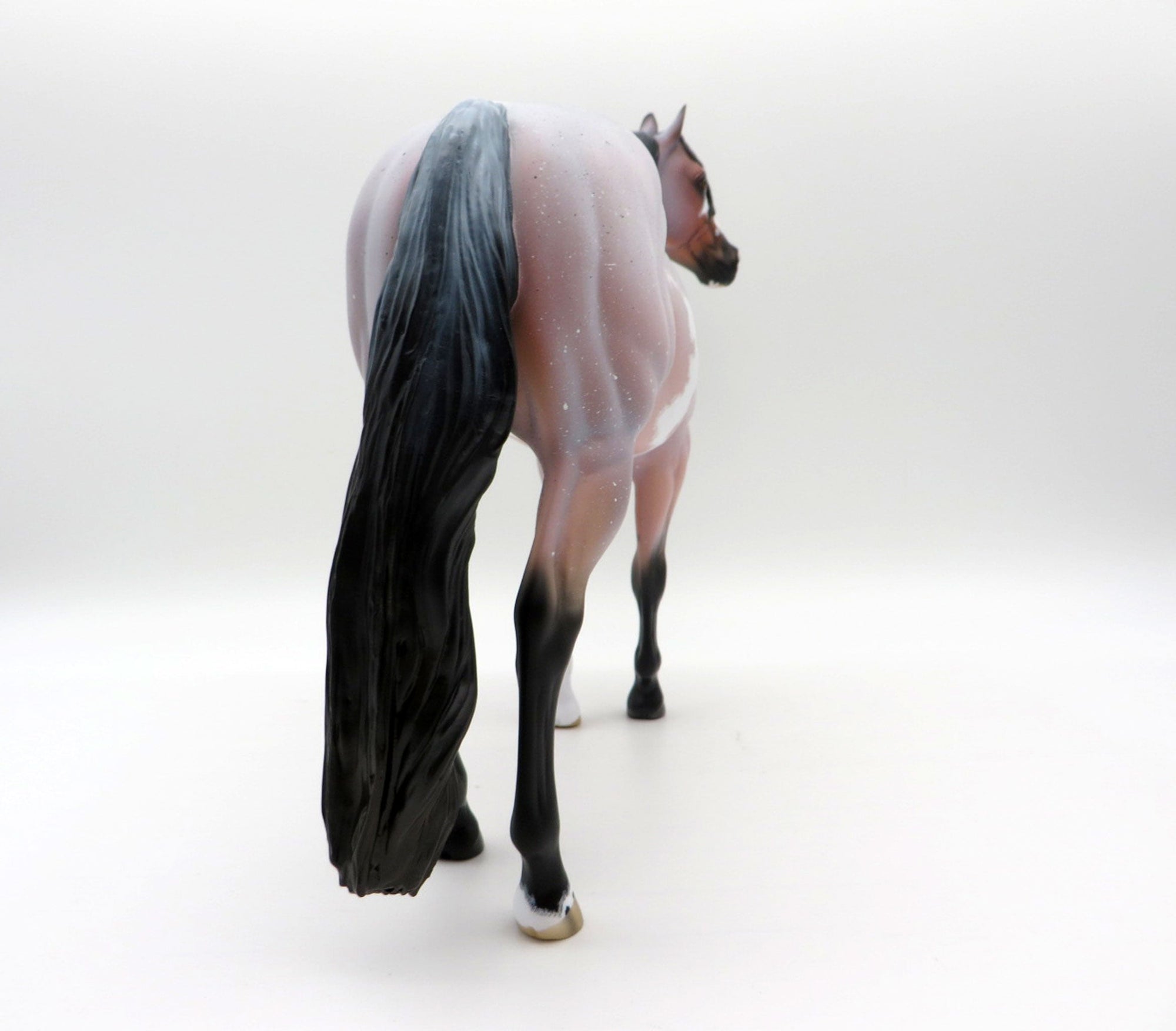 Diamonds and Rust-OOAK Bay Roan Pinto ISH Painted by Ellen EQ 21