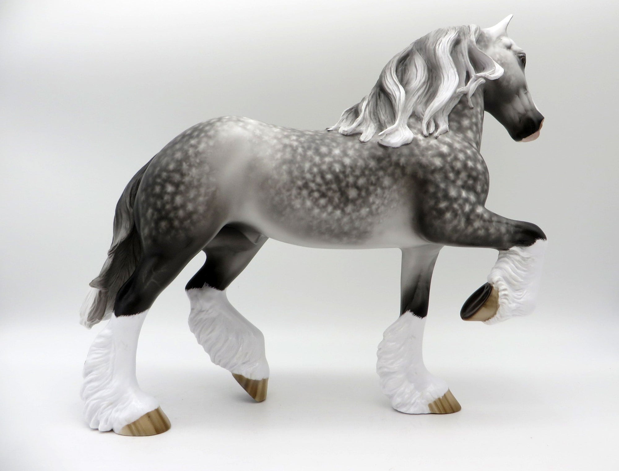 Doo Hickey-OOAK Dapple Grey Trotting Drafter Painted By Sheryl Leisure 5/24/21