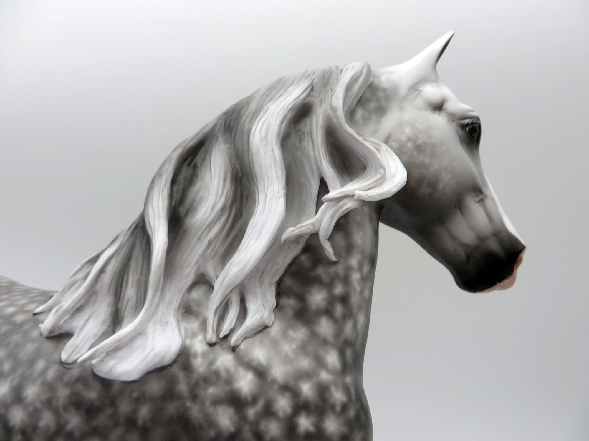 Doo Hickey-OOAK Dapple Grey Trotting Drafter Painted By Sheryl Leisure 5/24/21