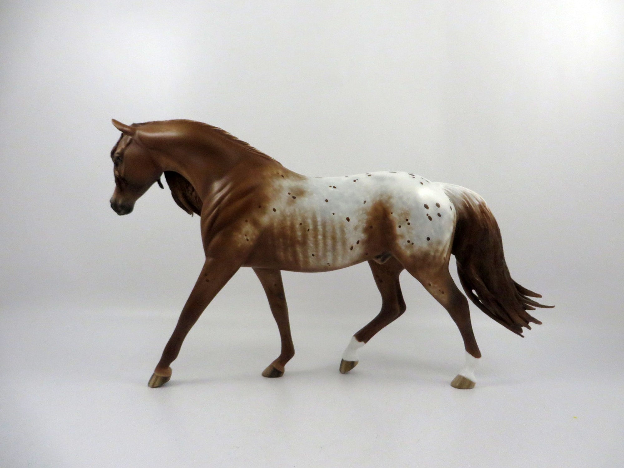 Down Burst-OOAK Chestnut Appaloosa Pony Painted by Sheryl Leisure 3/5/21