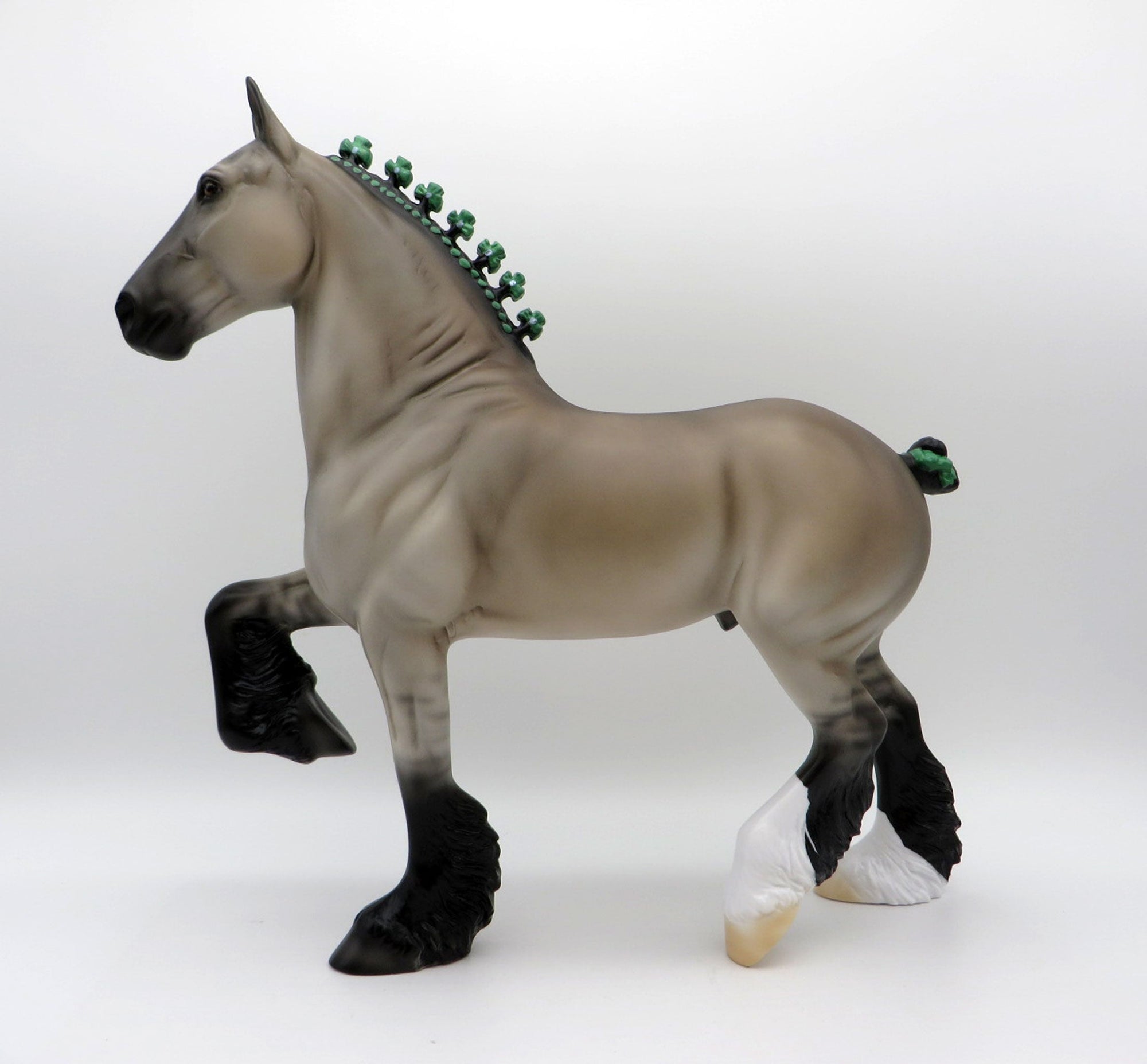 Doyle-OOAK Grey Trotting Drafter Painted by Ellen EQ 21