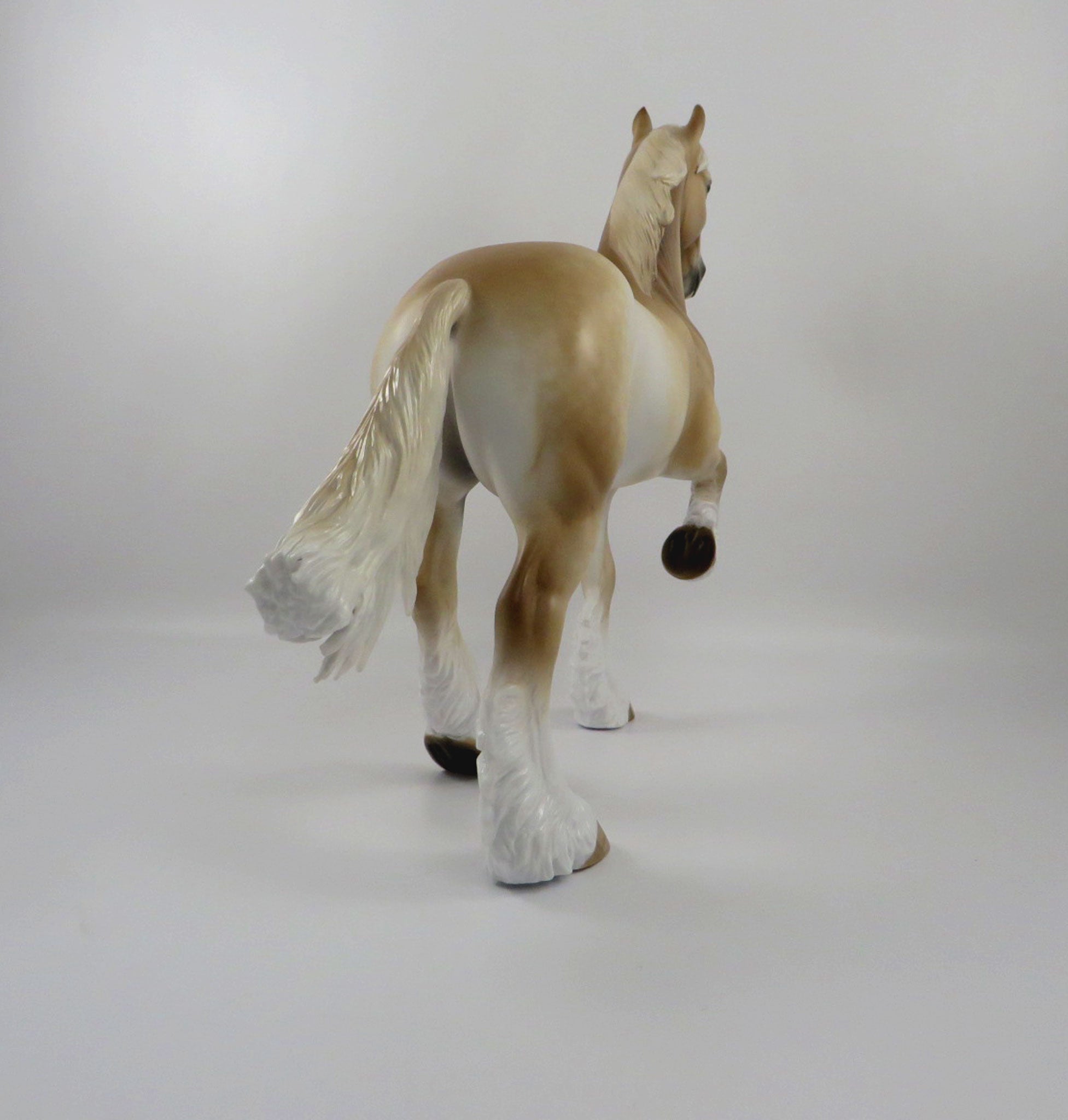 Dozer-Dapple Blonde Trotting Drafter Painted by Sheryl Leisure 2/18/21