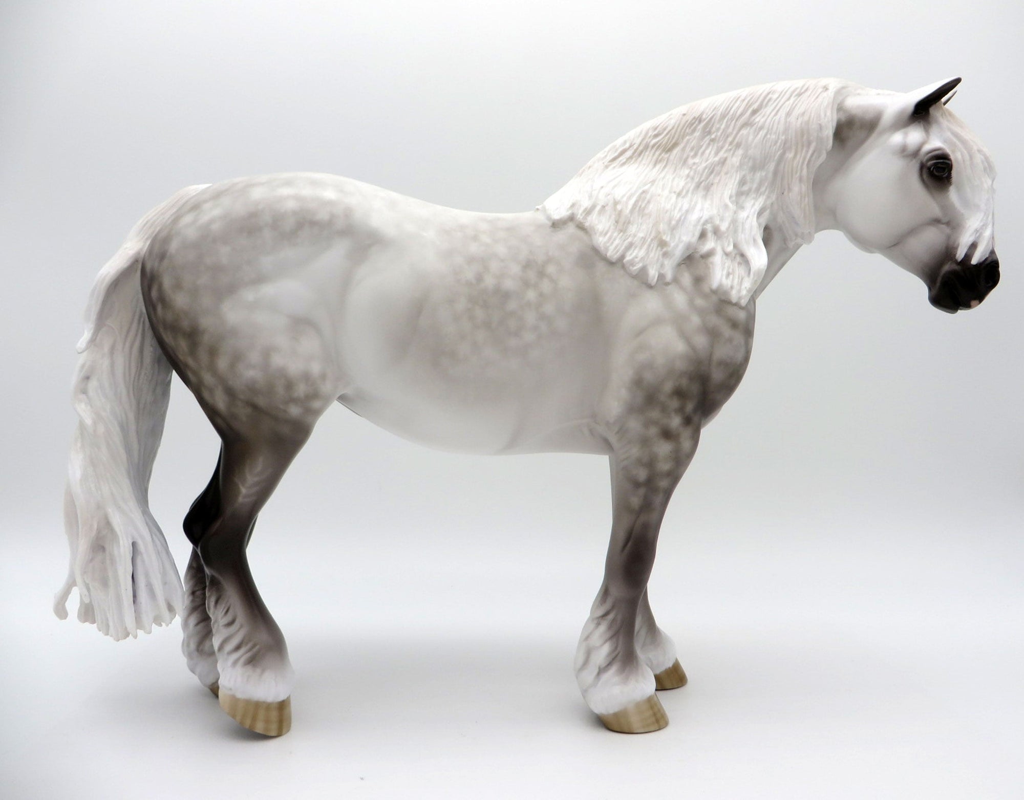 Eclipse of the Heart-OOAK Dapple Grey Heavy Draft Mare Painted by Sheryl Leisure 7/26/21