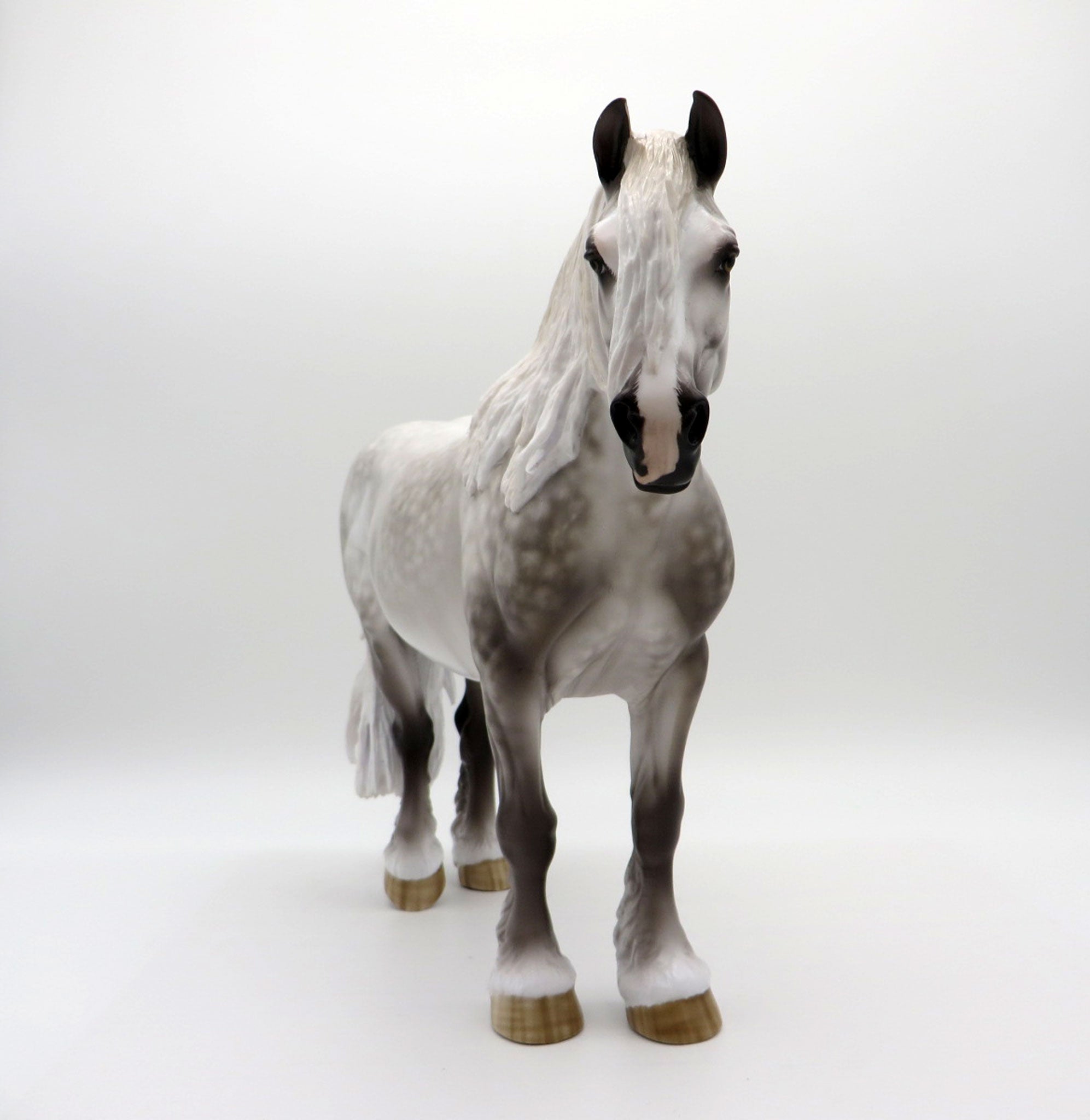 Eclipse of the Heart-OOAK Dapple Grey Heavy Draft Mare Painted by Sheryl Leisure 7/26/21