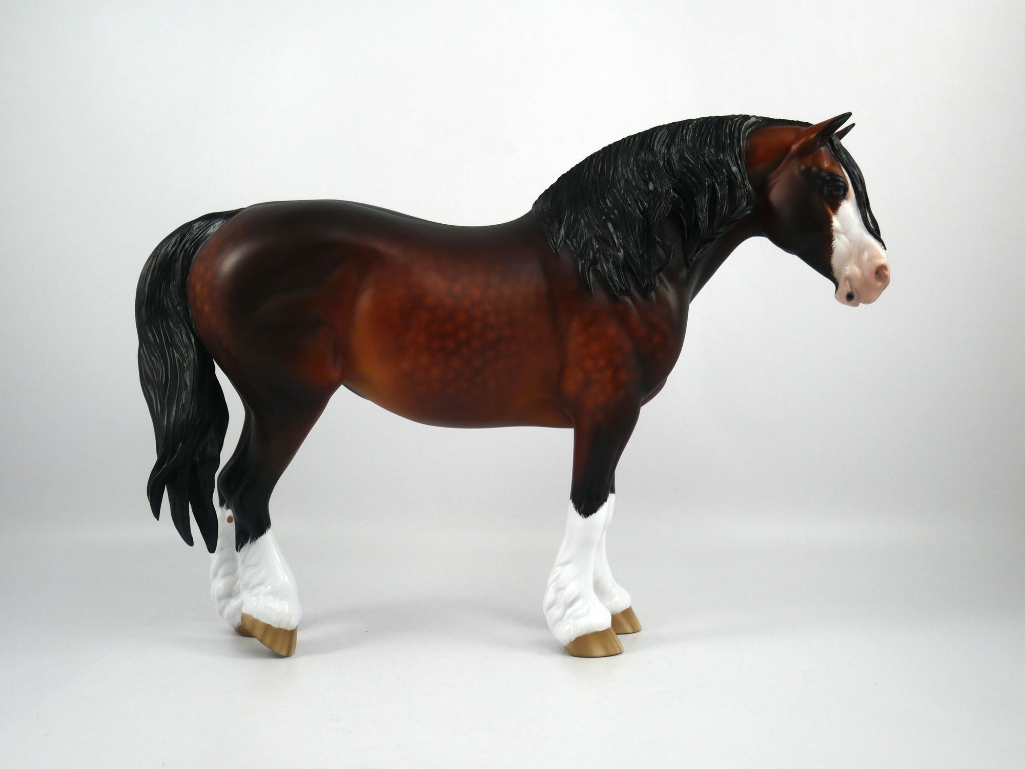 Edith-OOAK Dapple Bay Heavy Draft Mare Painted By Sheryl Leisure 1/15/21