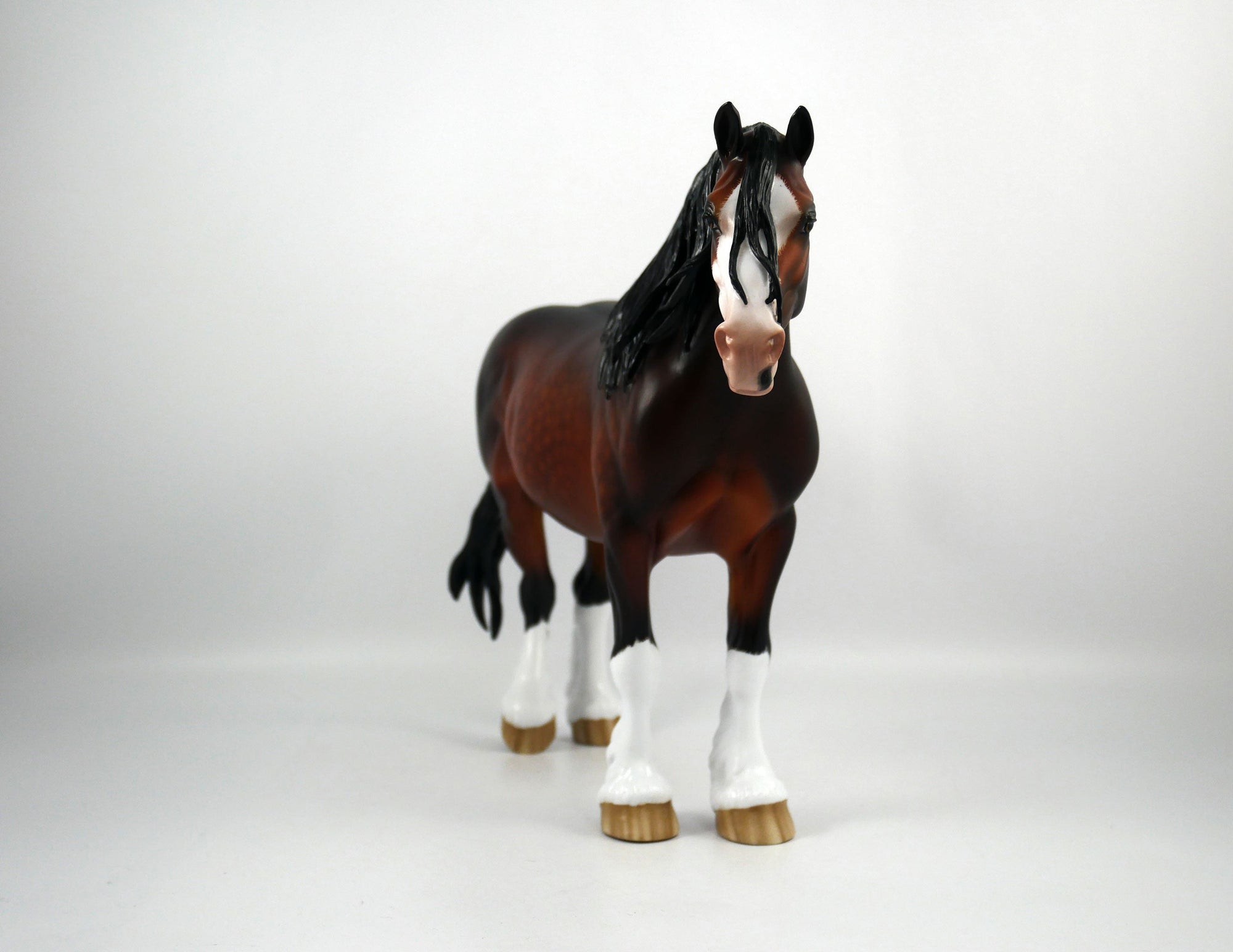 Edith-OOAK Dapple Bay Heavy Draft Mare Painted By Sheryl Leisure 1/15/21