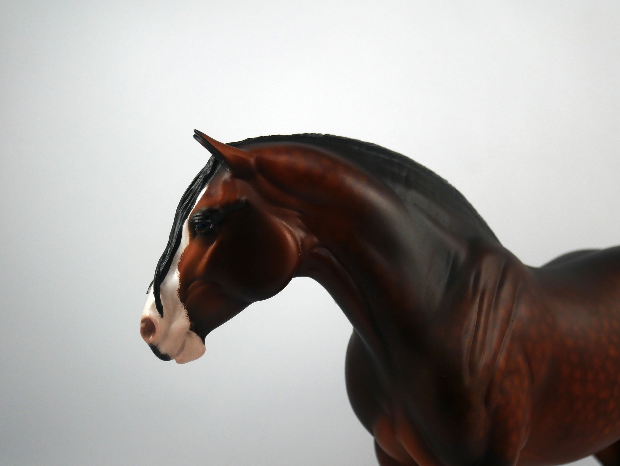 Edith-OOAK Dapple Bay Heavy Draft Mare Painted By Sheryl Leisure 1/15/21