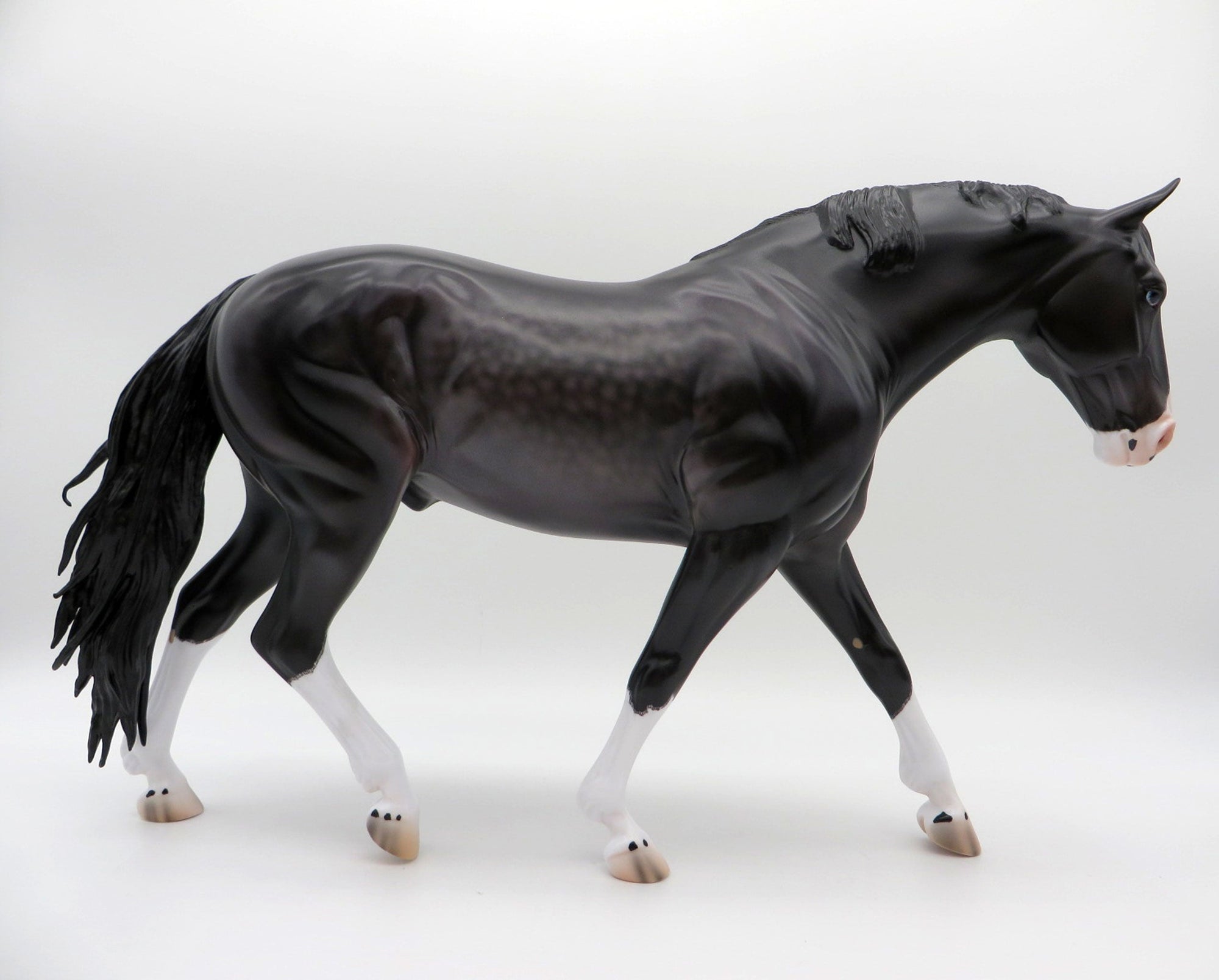 Elbrus-OOAK Dapple Black Irish Draft Painted By Caroline Boydston 6/22/21