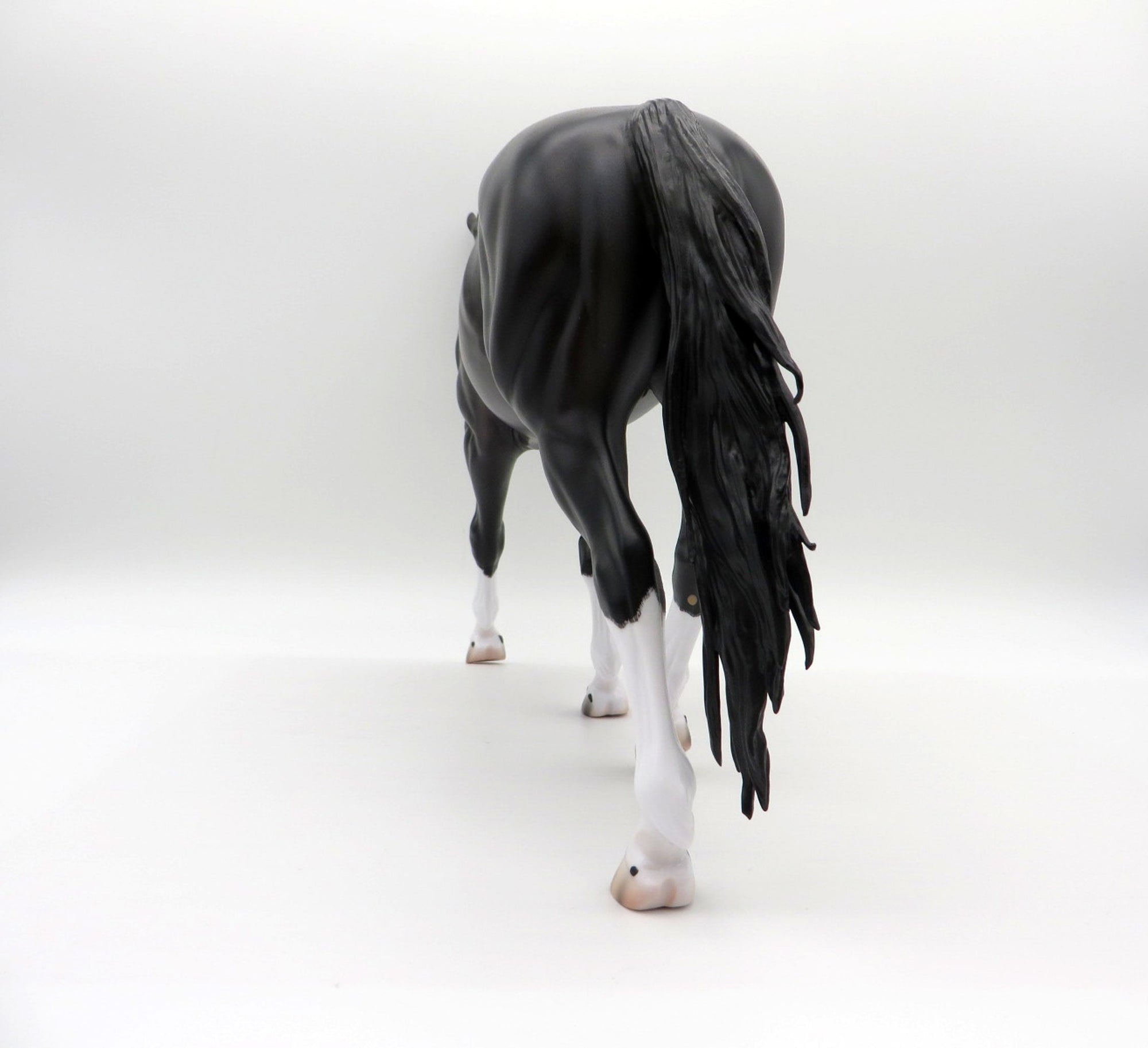 Elbrus-OOAK Dapple Black Irish Draft Painted By Caroline Boydston 6/22/21