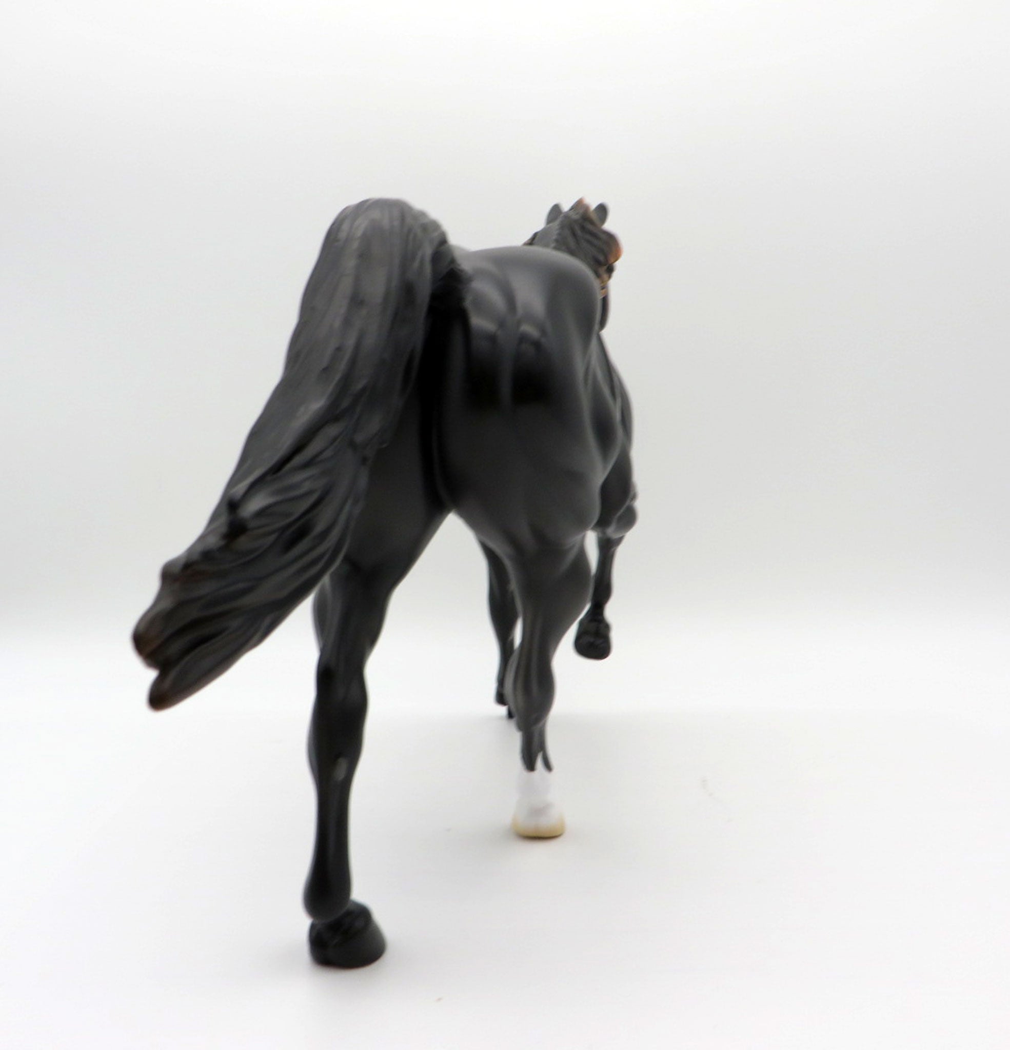 Emerson-OOAK Sunbrunt Black Pinto Foundation Quarter Horse Painted By Ellen Robbins EQ 2021