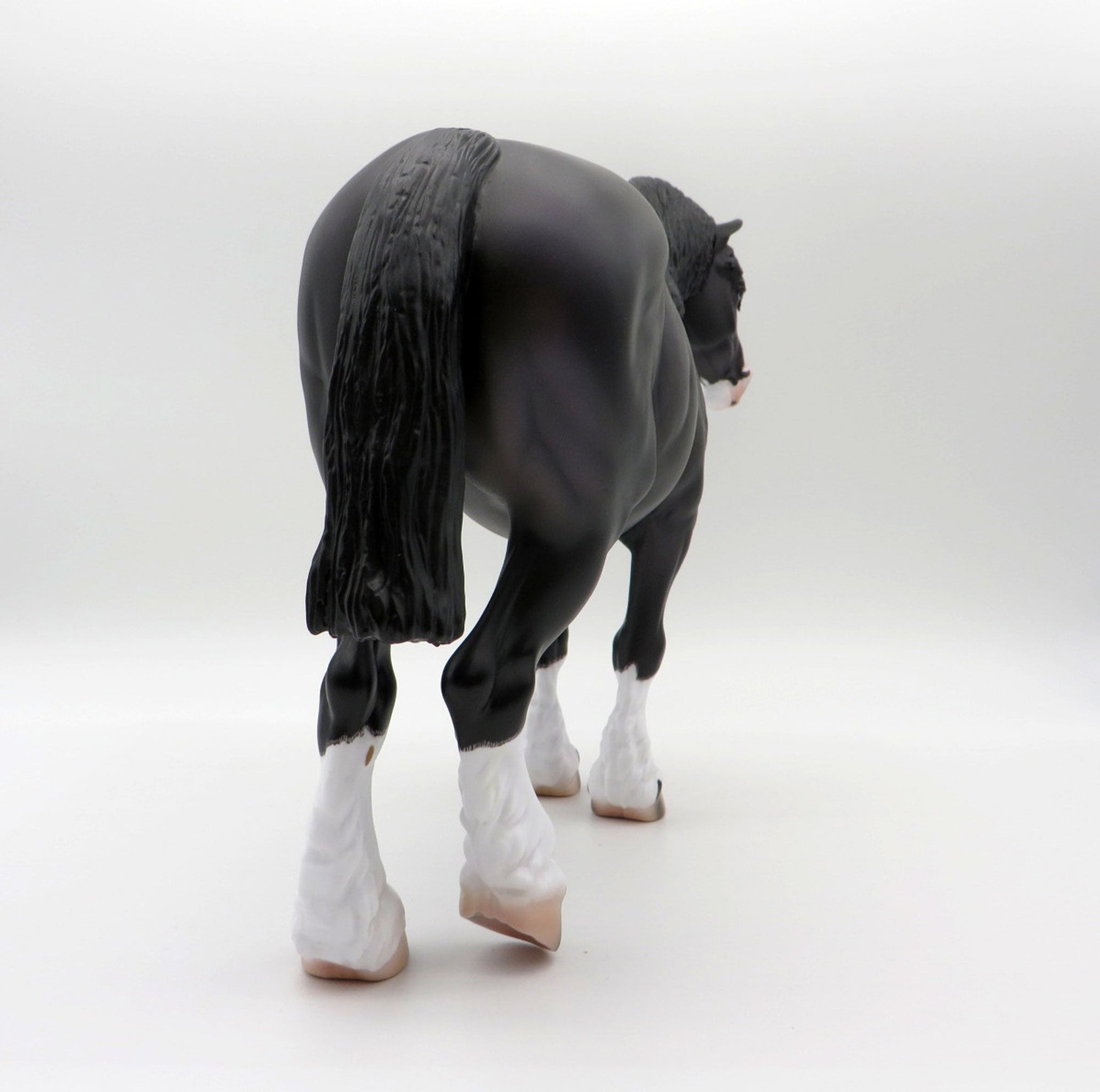 Erie-OOAK Dapple Black Heavy Draft Mare Painted By Caroline Boydston