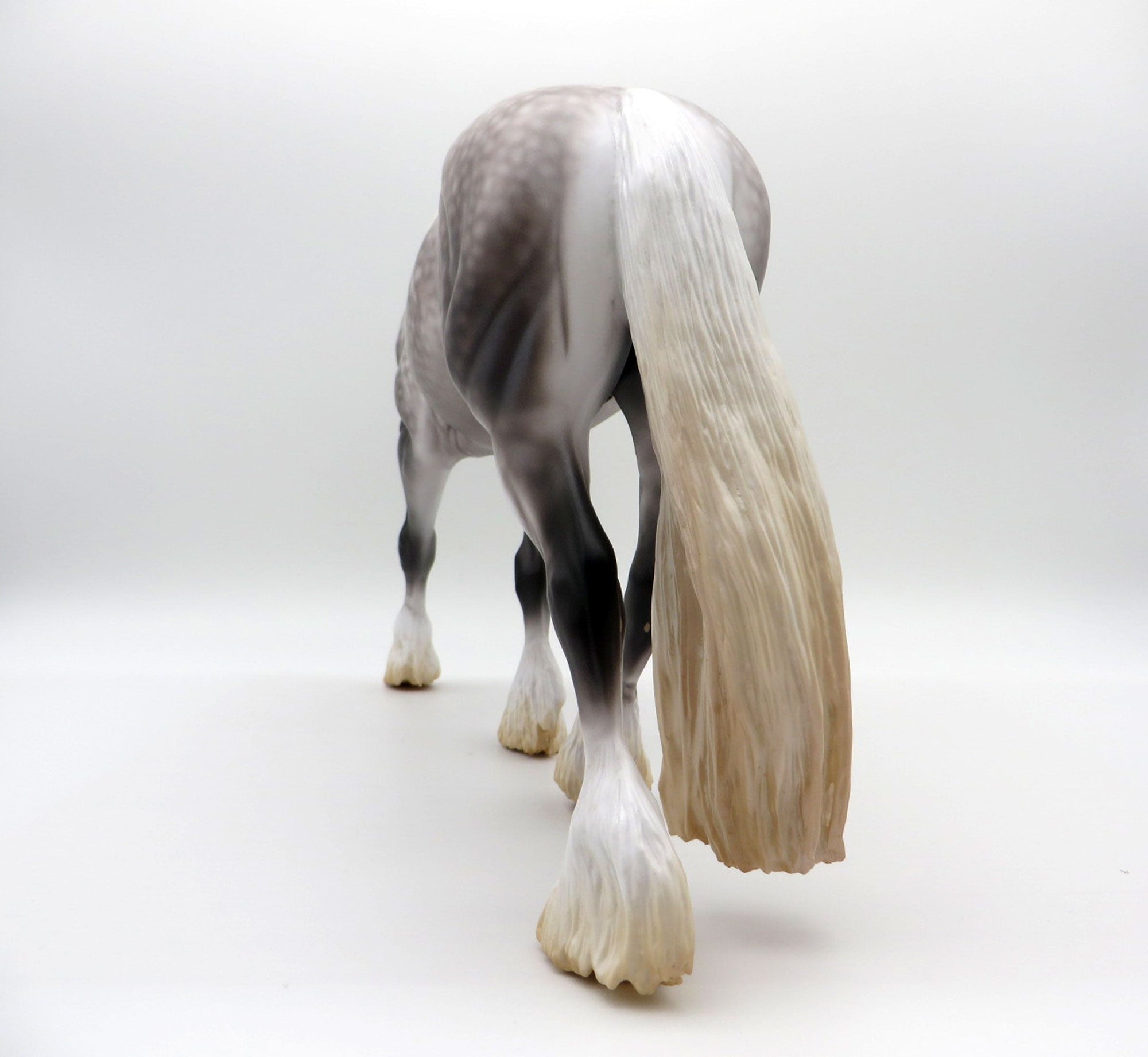 Everest-OOAK Dapple Grey Irish Draft Painted By Caroline Boydston 6/22/21